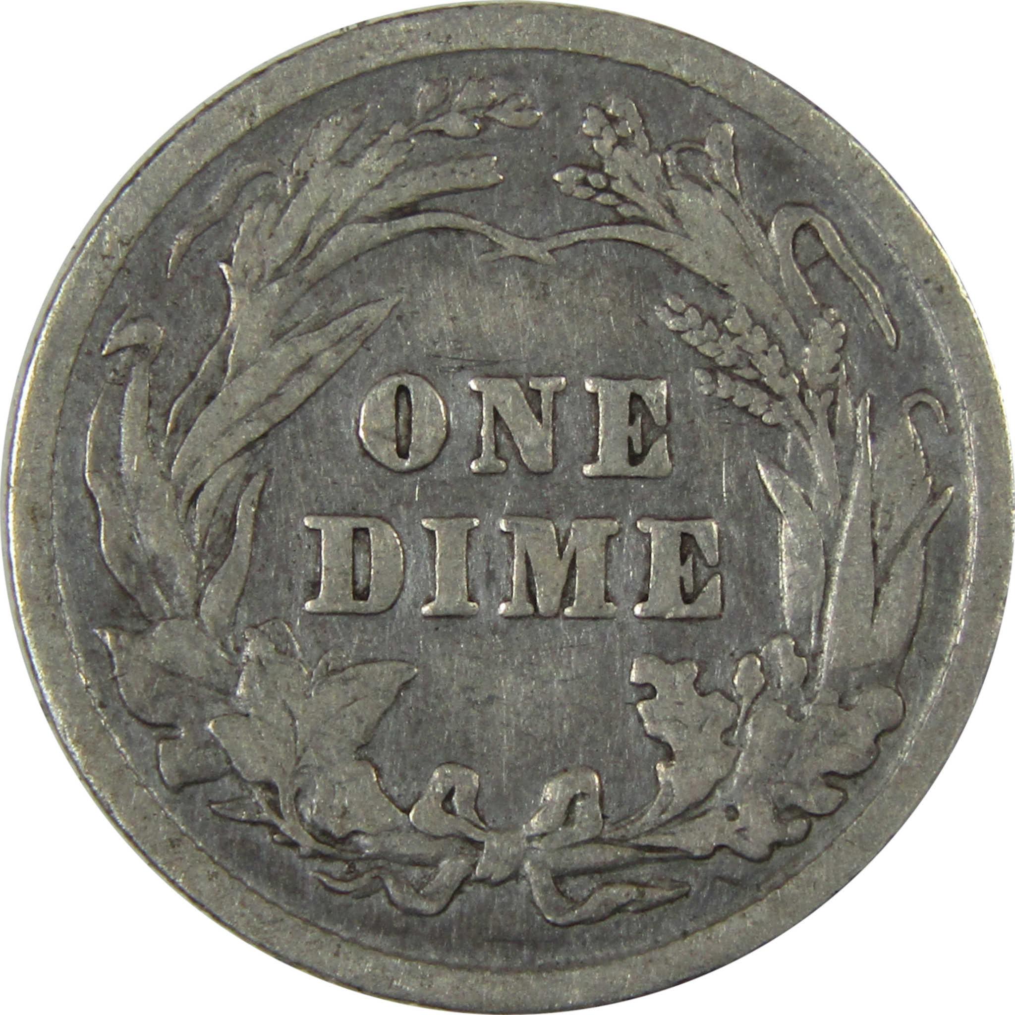 1905 Barber Silver Dime F Fine Details 10c Coin Collectible SKU:CP1042