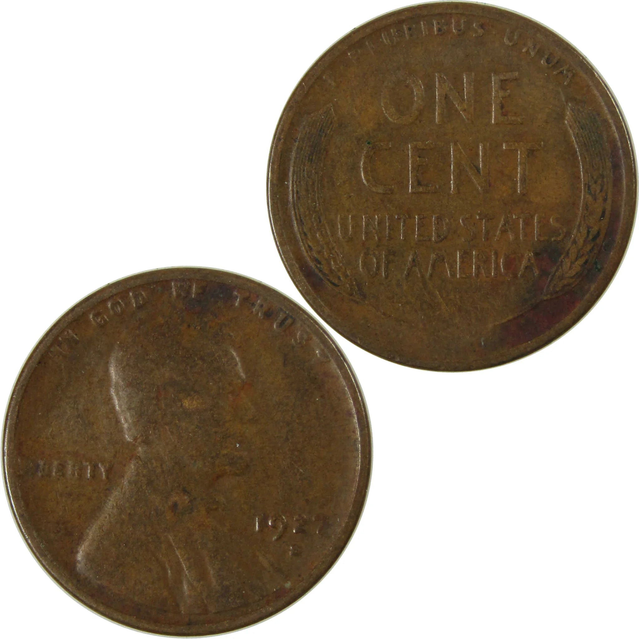 1927 S Lincoln Wheat Cent F Fine Penny 1c Coin Collectible SKU:I26682