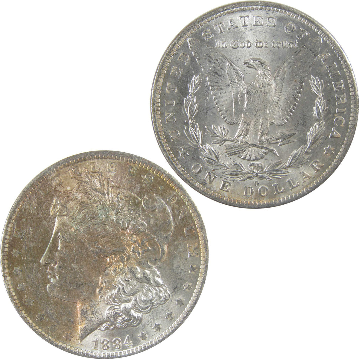 1884 O Morgan Silver Dollar BU Choice Uncirculated Toned SKU:I24195