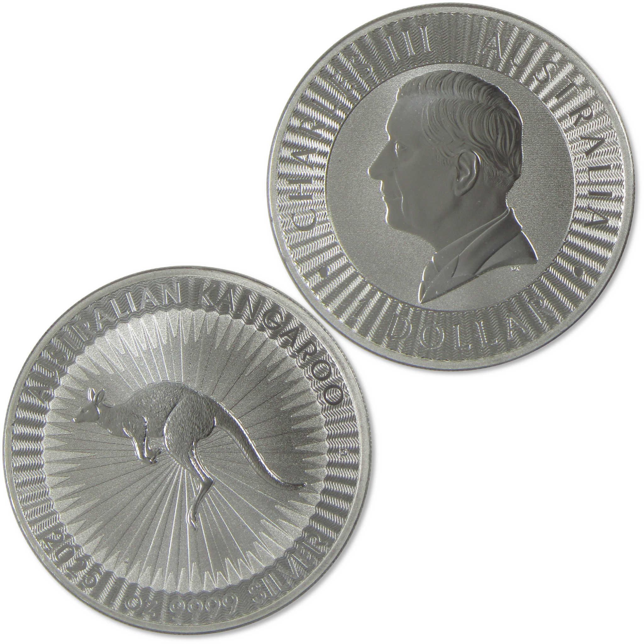 2025 Australian Kangaroo BU Uncirculated 1 oz .9999 Silver Bullion