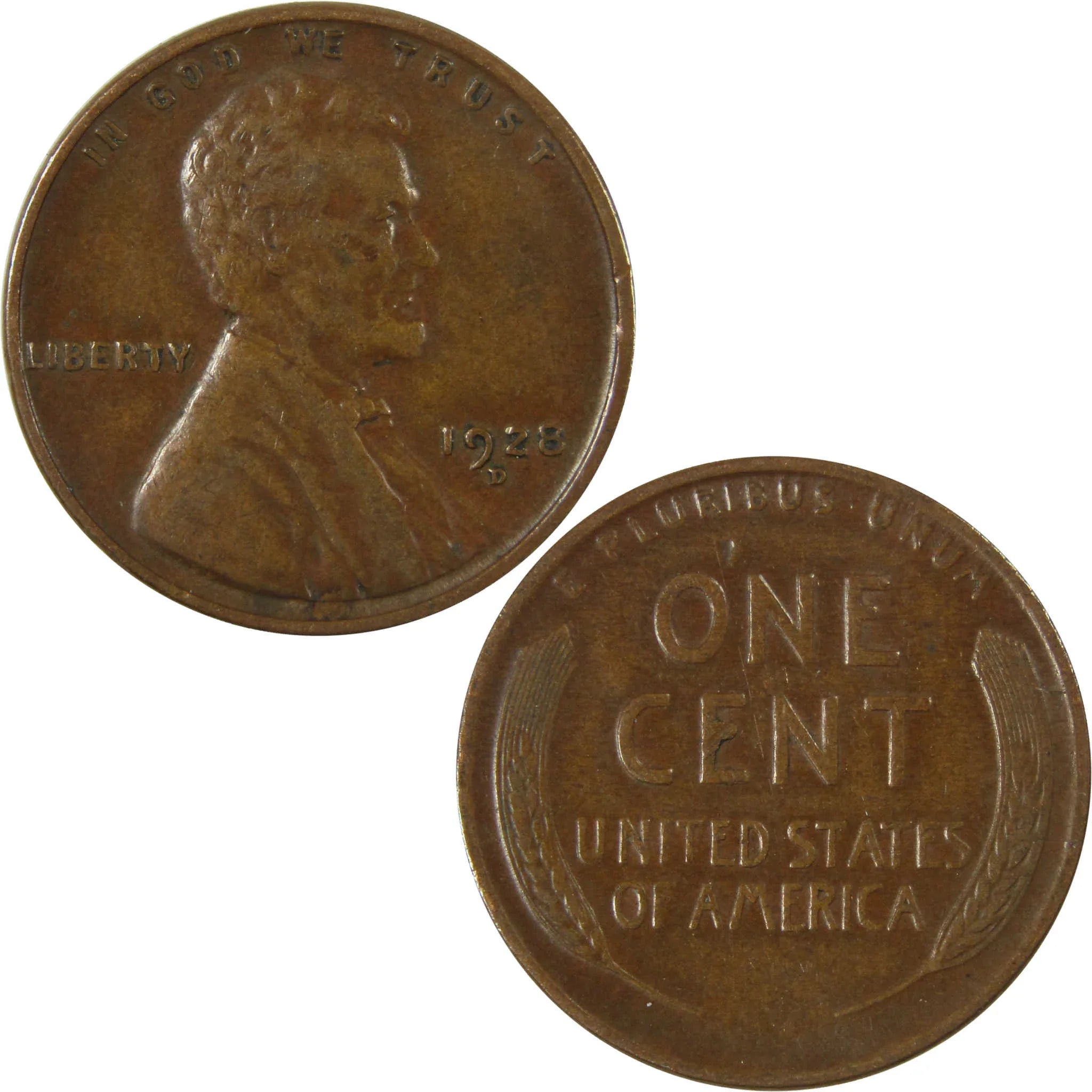 1928 D Lincoln Wheat Cent VF Very Fine Penny 1c Coin SKU:I27621