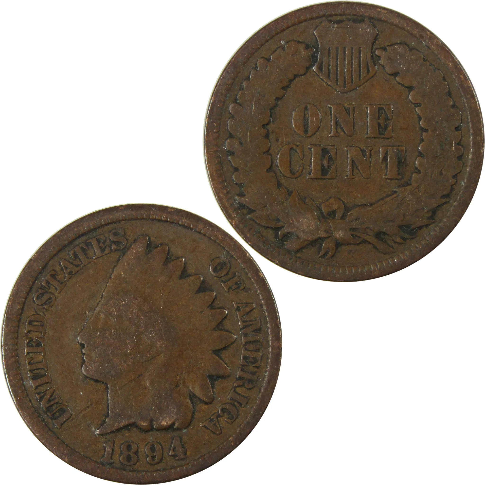 1894 Indian Head Cent G Good Details Penny 1c Coin SKU:I26550