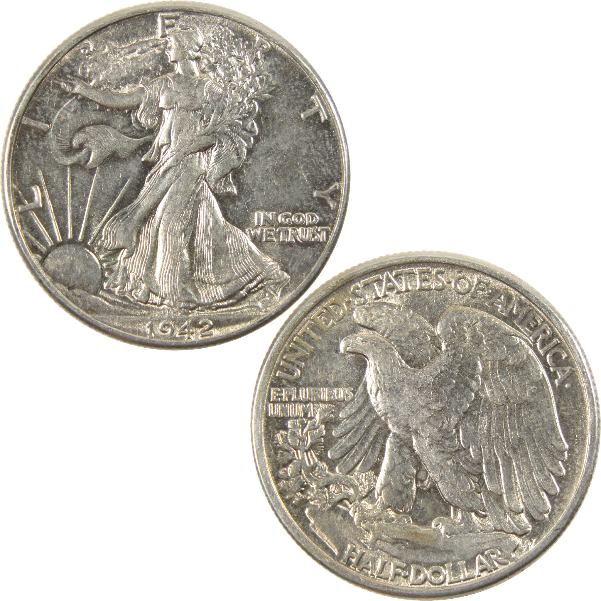 1942 Liberty Walking Half Dollar AU About Uncirculated Silver 50c Coin