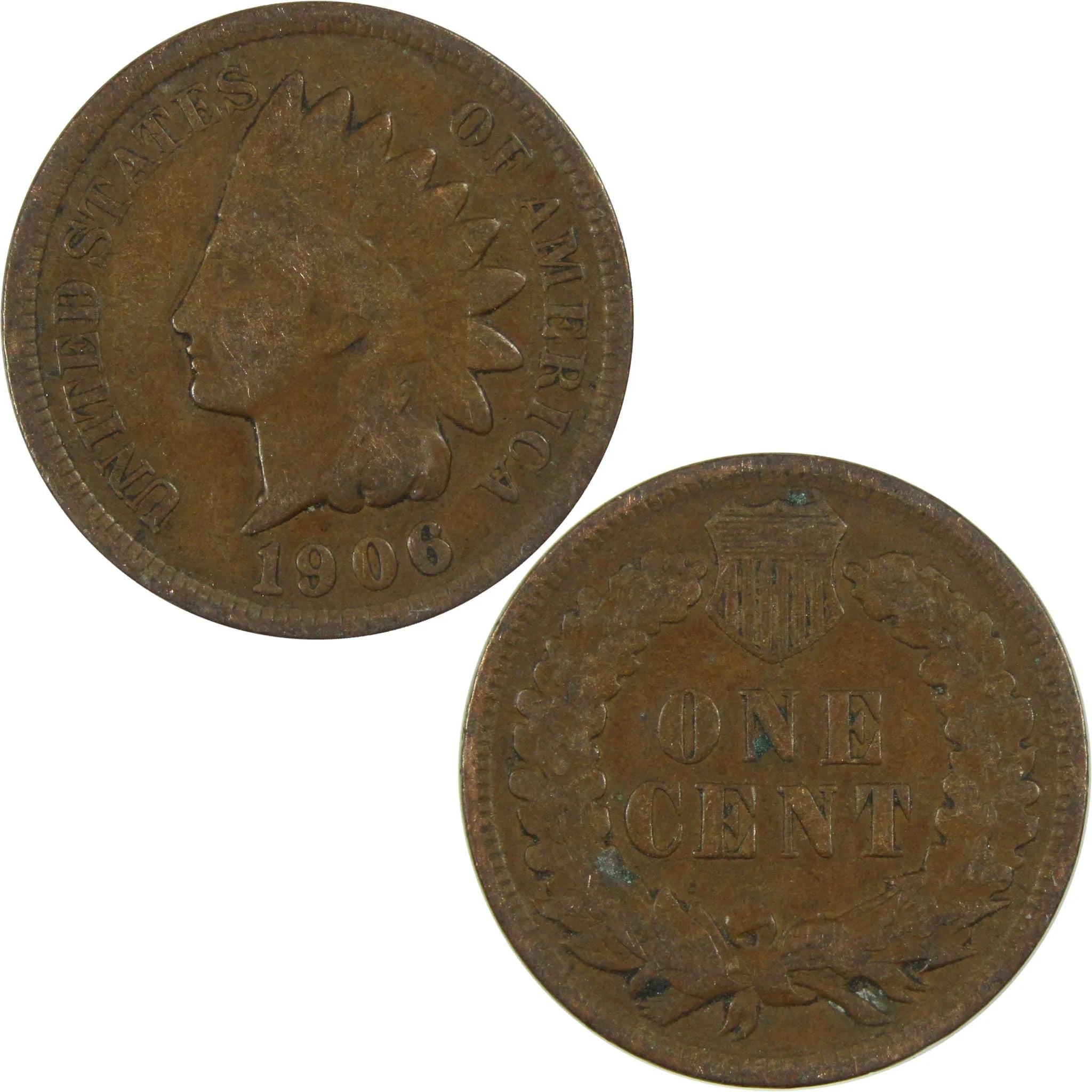 1906 Indian Head Cent G Good Penny 1c Coin SKU:I27018