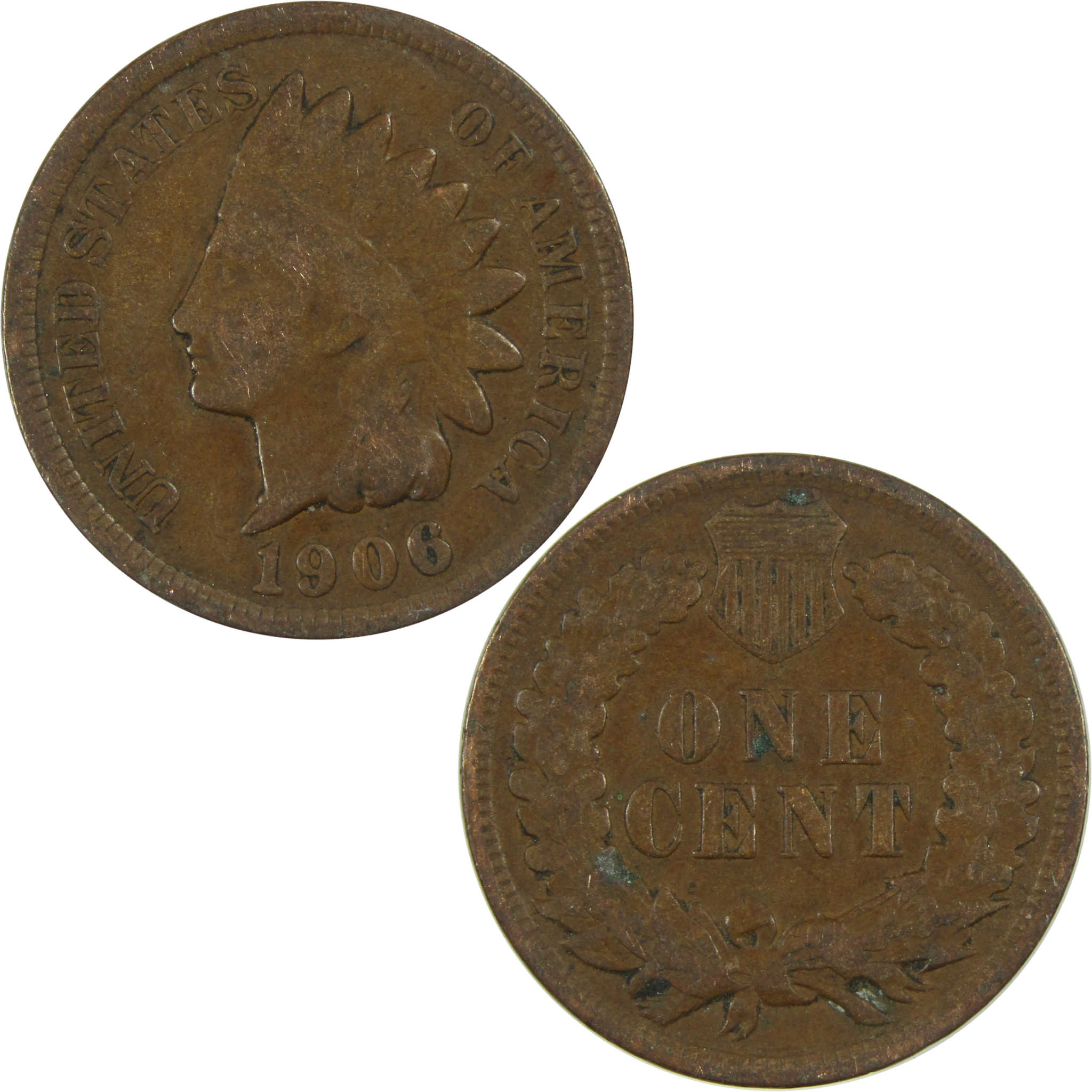 1906 Indian Head Cent G Good Penny 1c Coin SKU:I27018