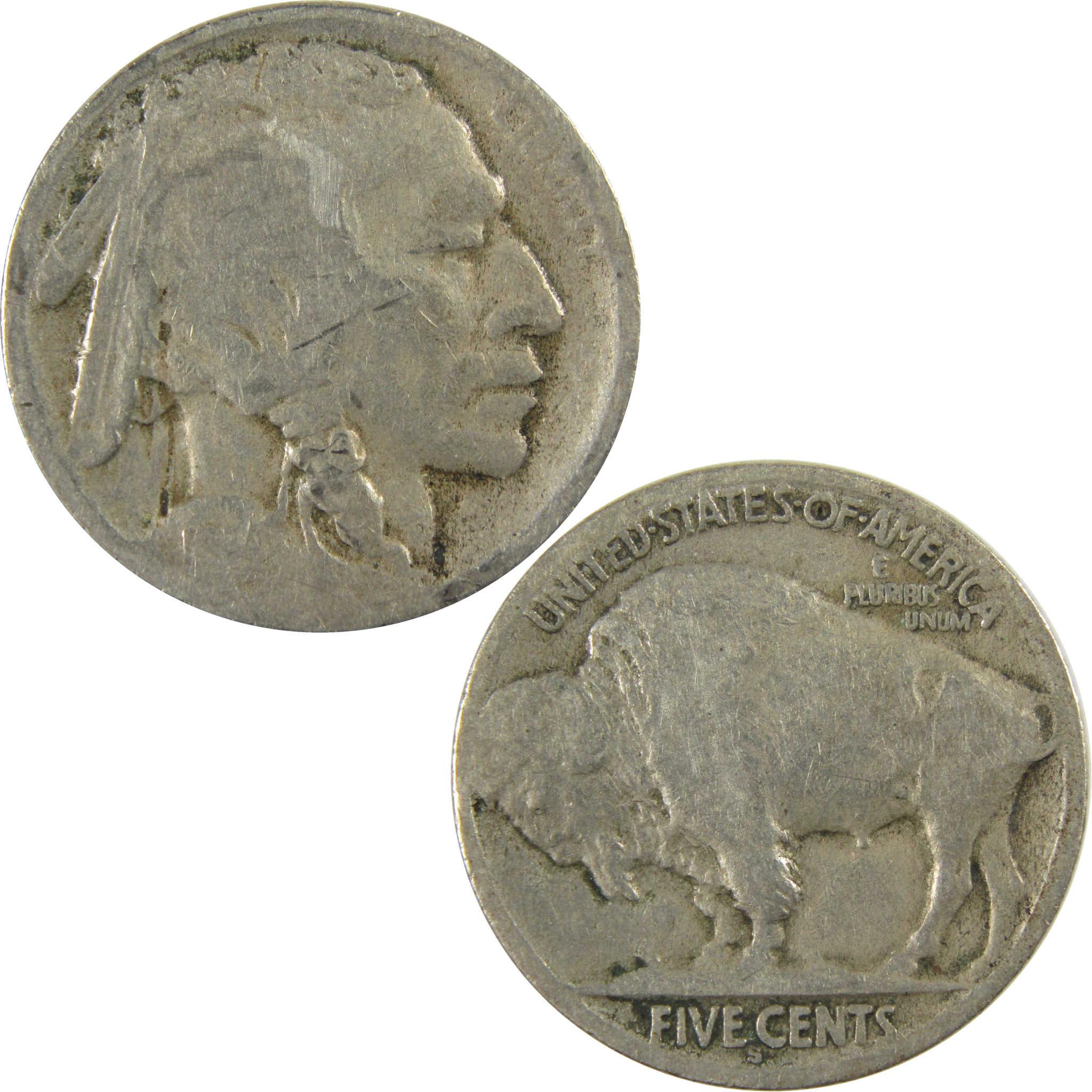 1914 S Indian Head Buffalo Nickel G Good 5c Coin SKU:I28218