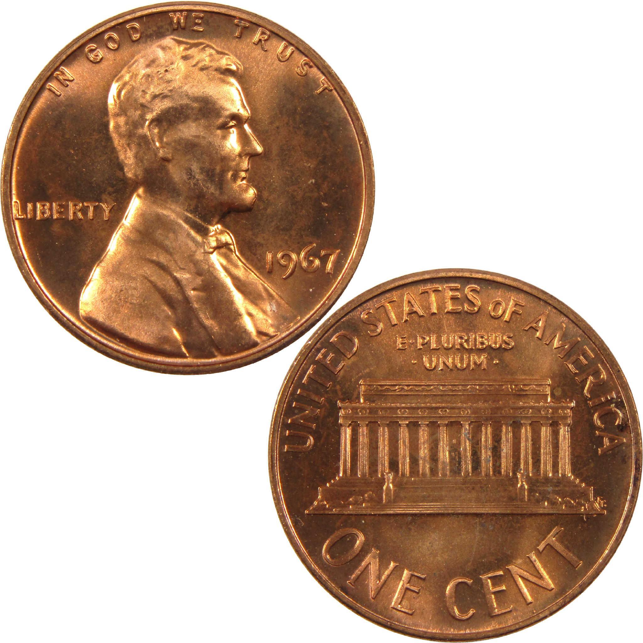 1967 SMS Lincoln Memorial Cent Uncirculated Penny 1c Coin