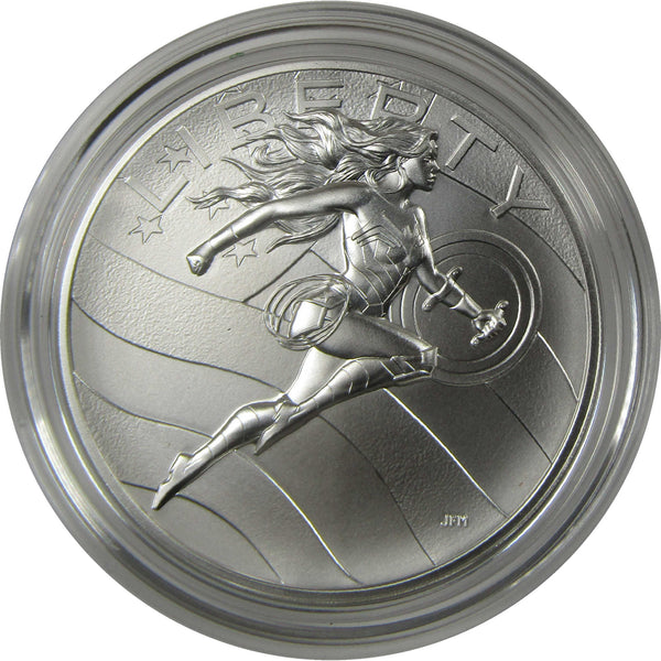DC Comic Art Wonder Woman 1 oz .999 Silver Medal Collectible OGP COA