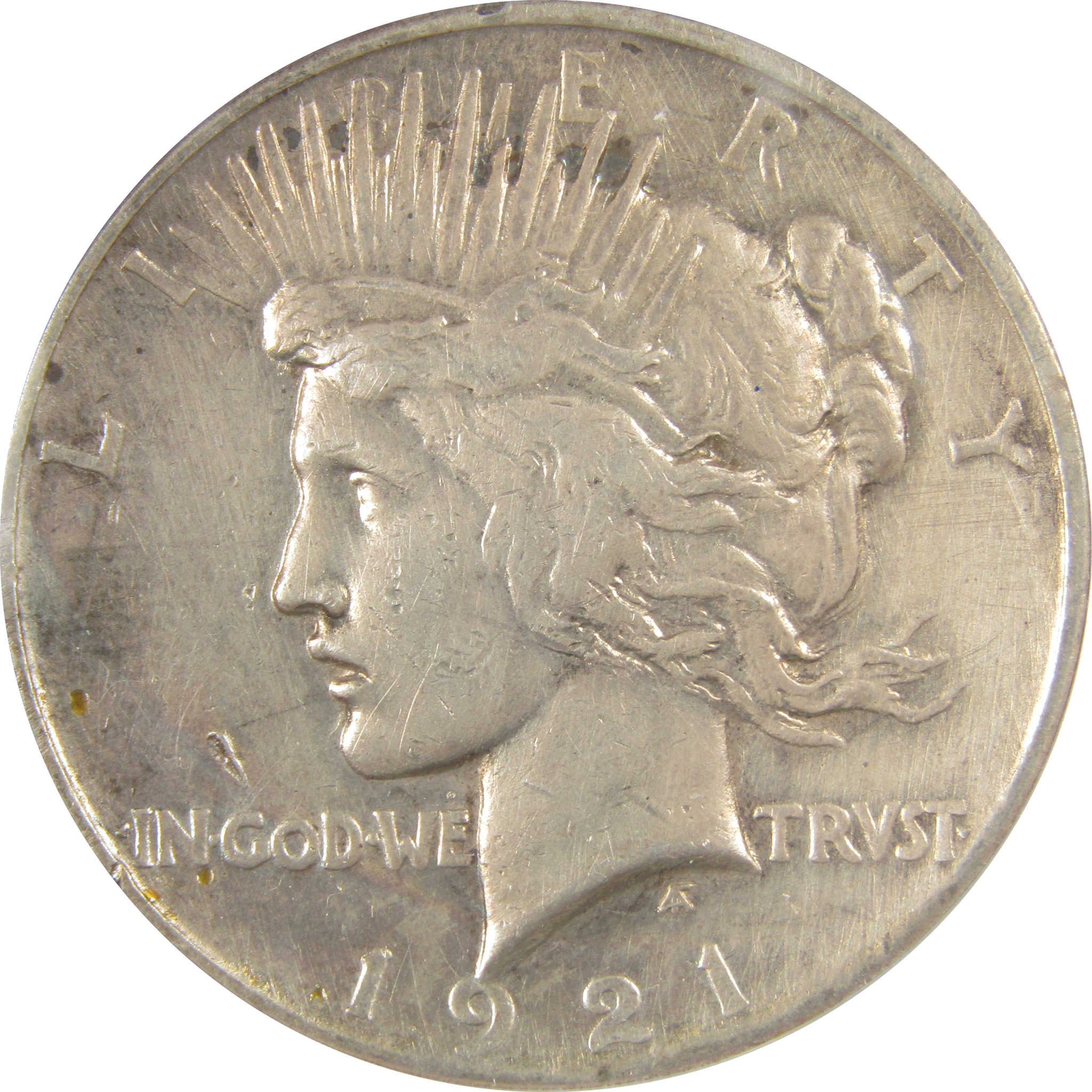 1921 High Relief Peace Dollar EF 45 Details ANACS Silver SKU:I21373