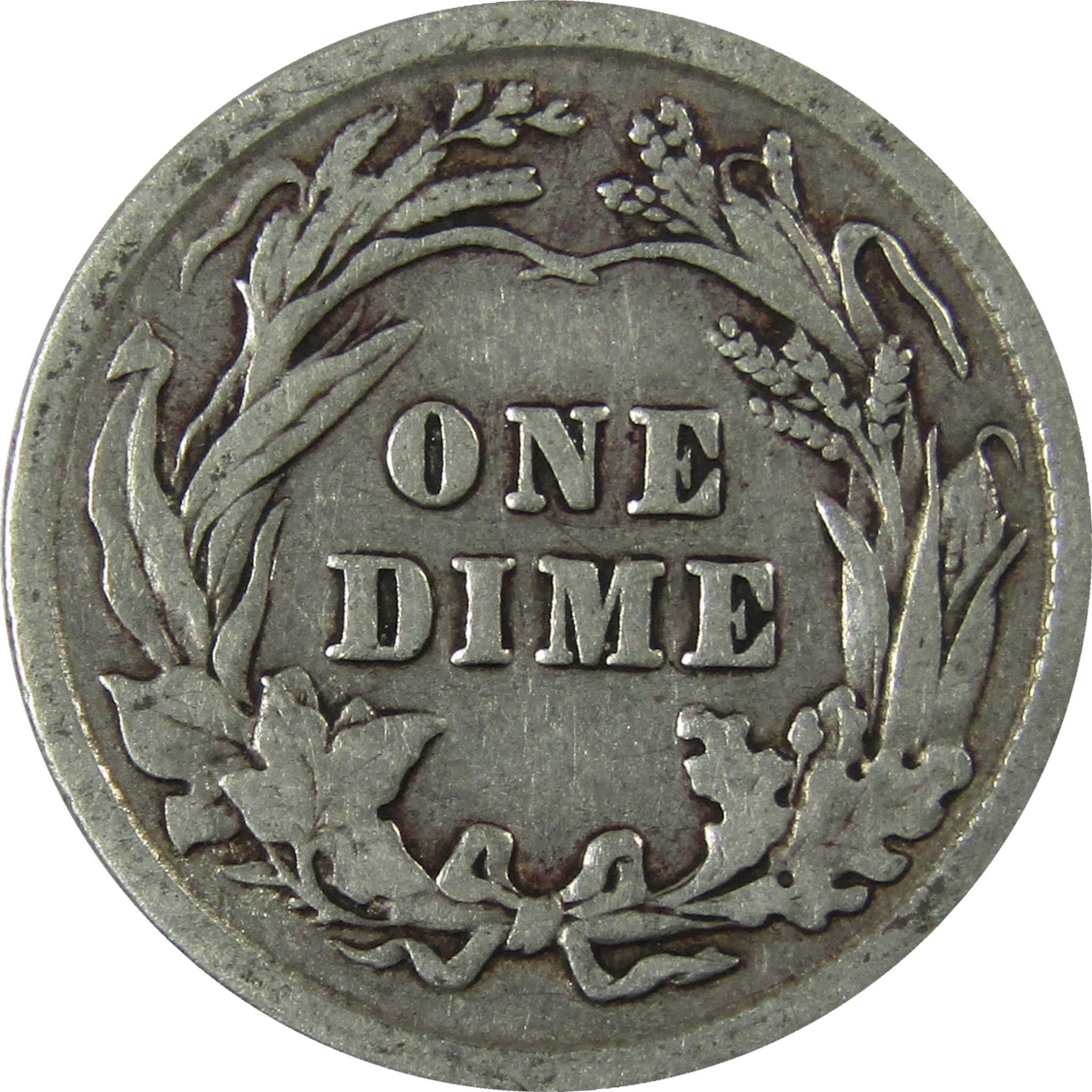 1913 Barber Silver Dime F Fine Details 10c Coin SKU:I26067