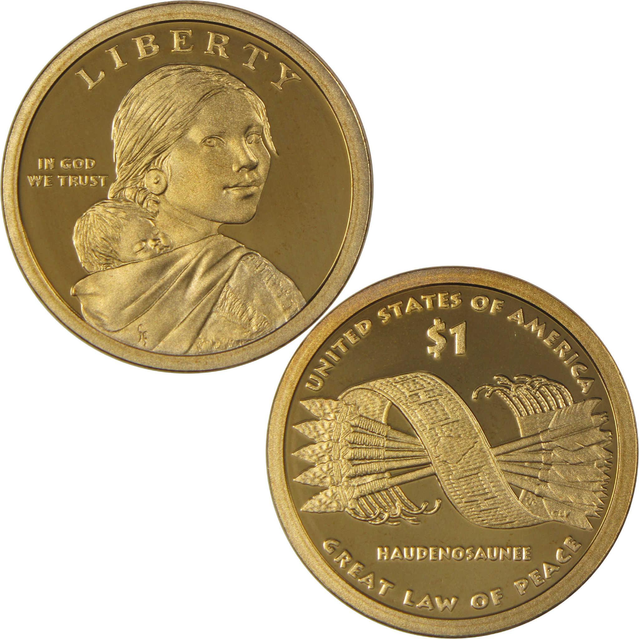 2010 S Great Law of Peace Native American Dollar Proof $1 Coin