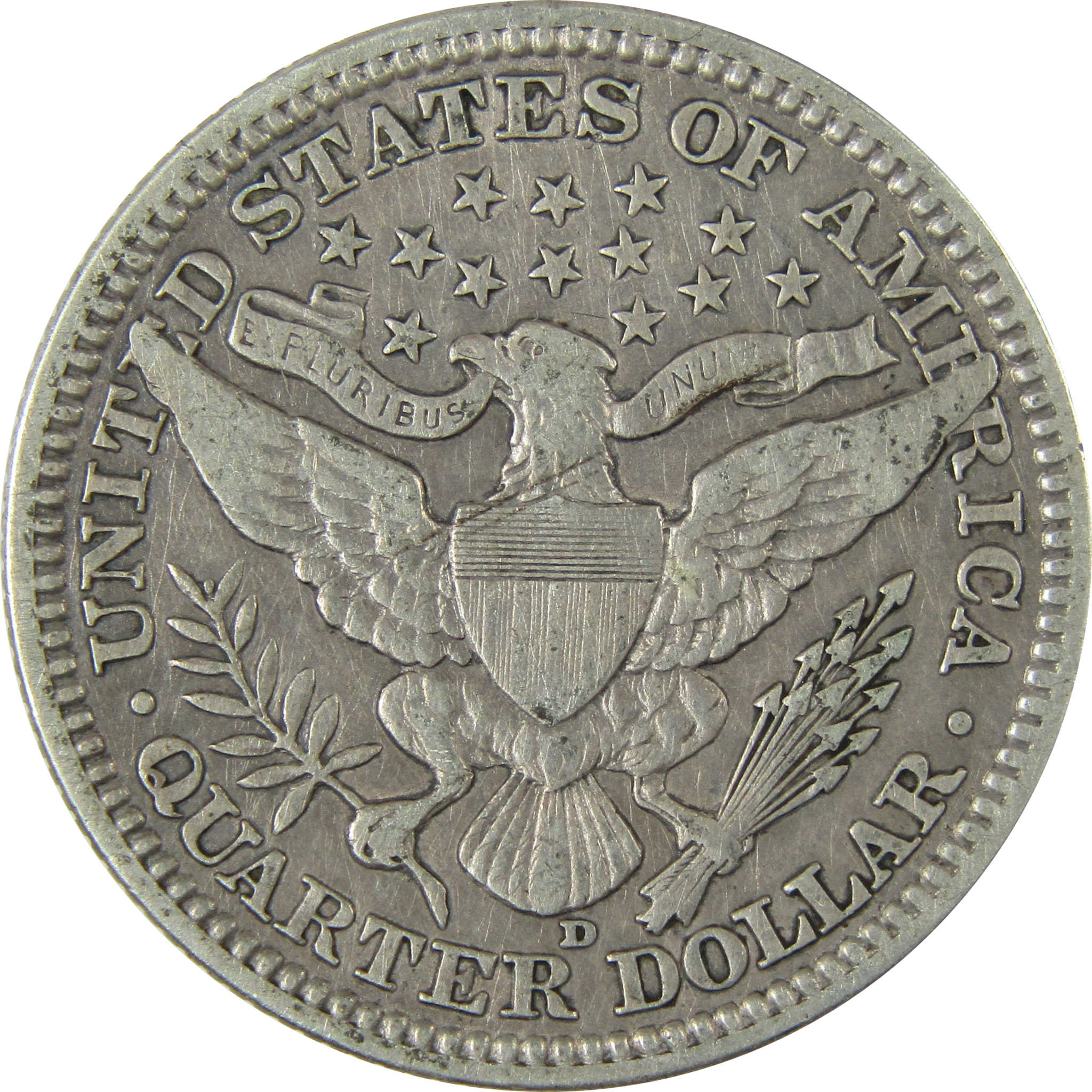 1916 D Barber Silver Quarter VF Very Fine Details 25c Coin SKU:CP887