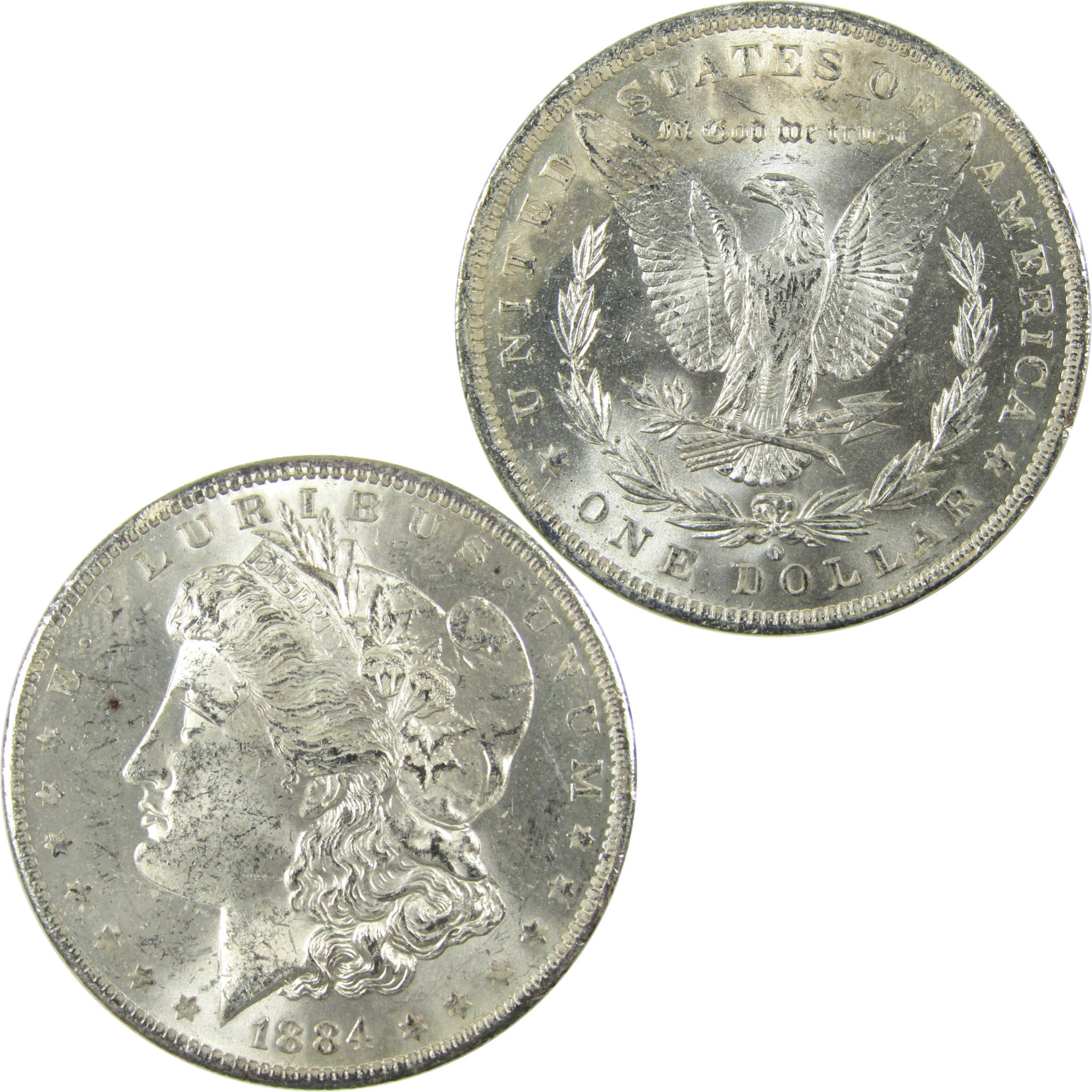 1884 O Morgan Silver Dollar Uncirculated Mint State $1 Coin SKU:I27083