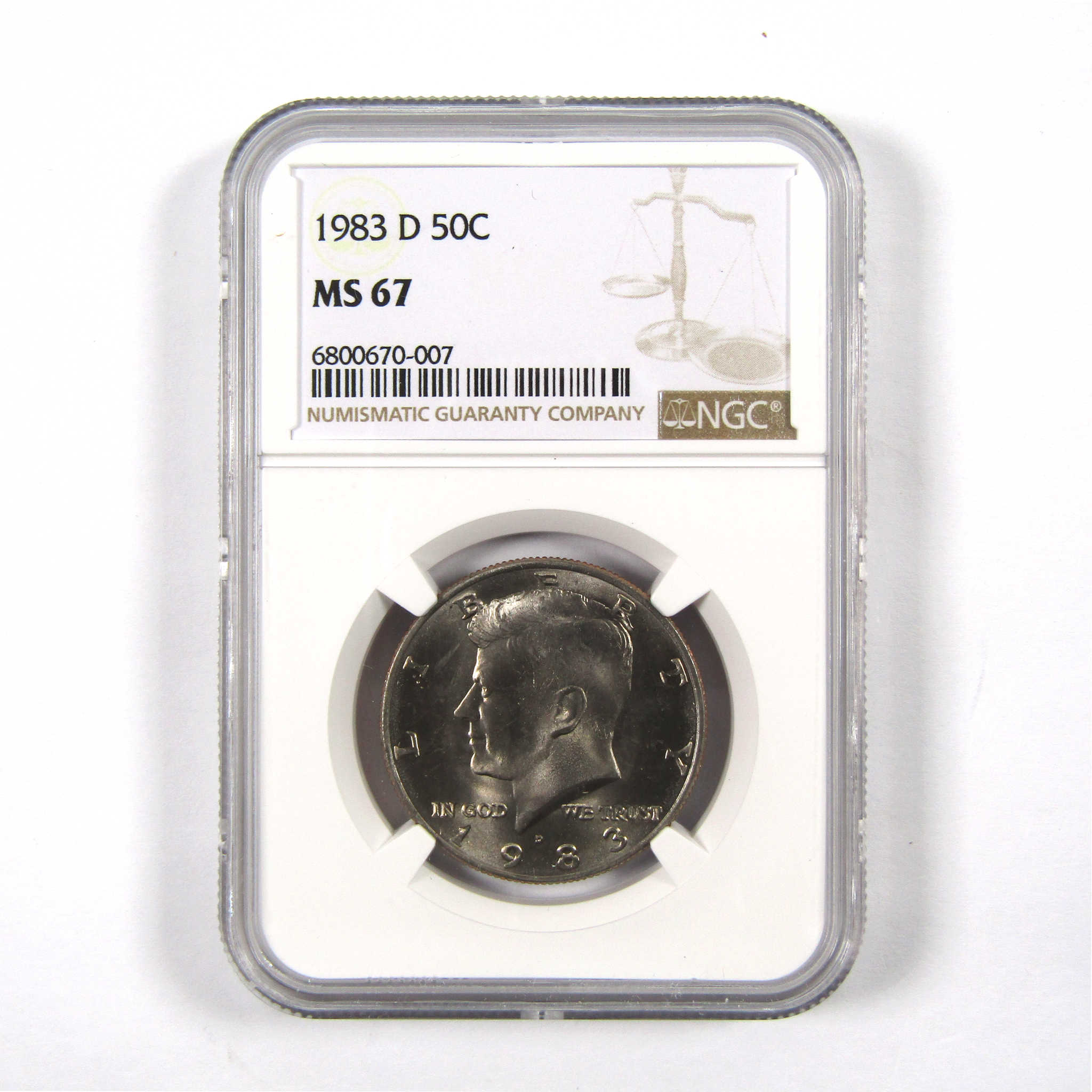 1983 D Kennedy Half Dollar MS 67 NGC Clad 50c Uncirculated SKU:I9771