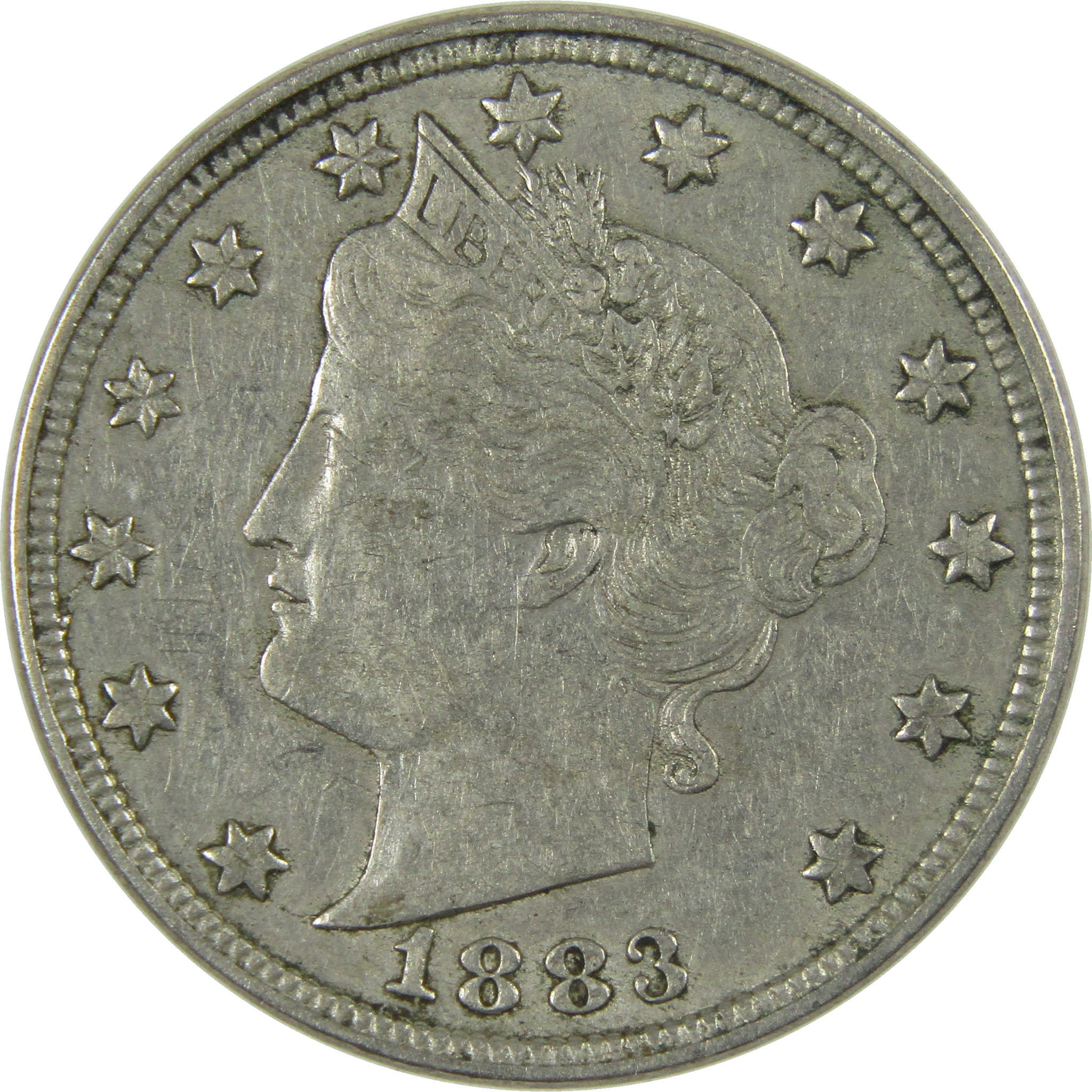 1883 No Cents Liberty Head V Nickel VF Very Fine 5c Coin SKU:I27238