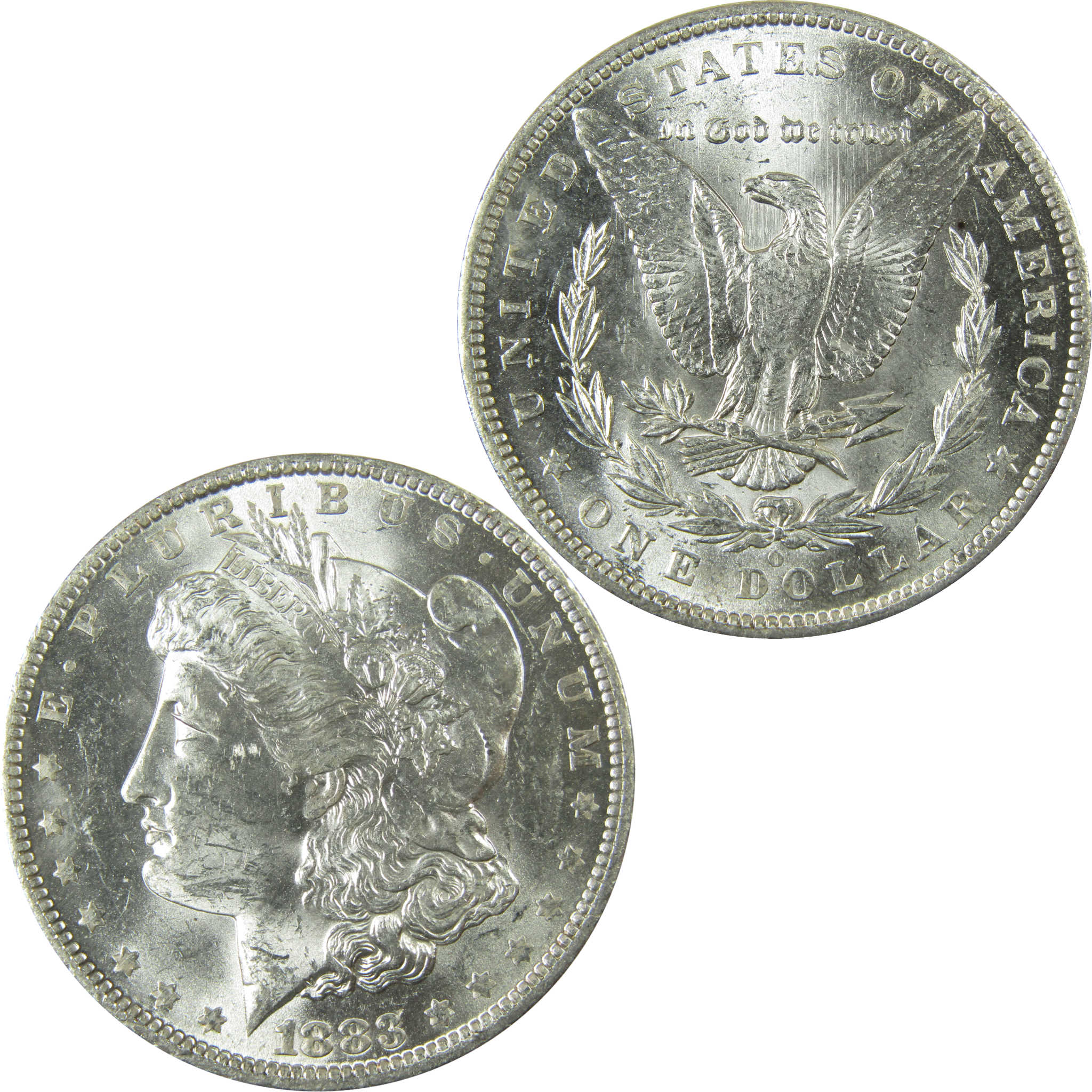 1883 O Morgan Silver Dollar Uncirculated Mint State $1 Coin SKU:I27513