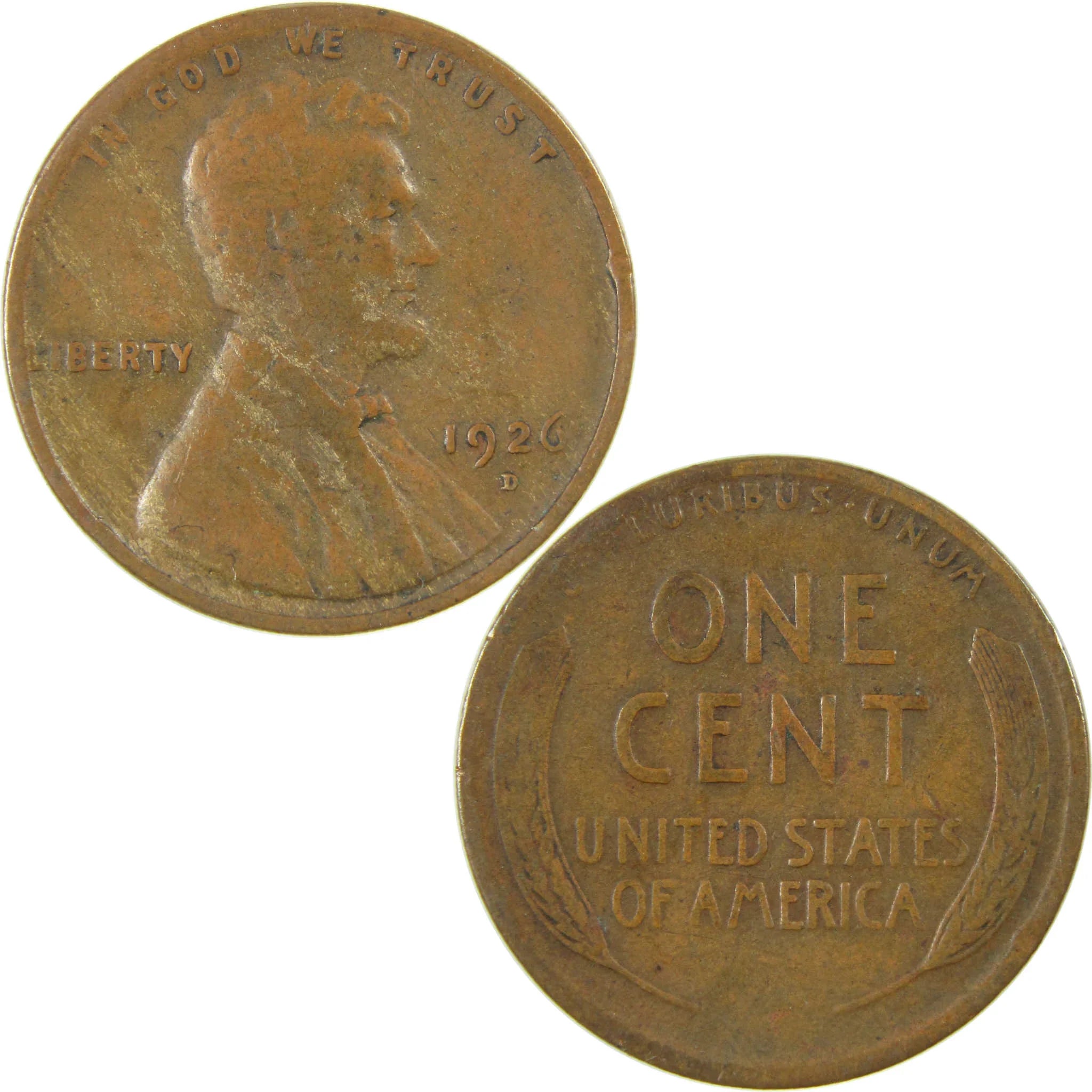 1926 D Lincoln Wheat Cent VG Very Good Penny 1c Coin SKU:I27191