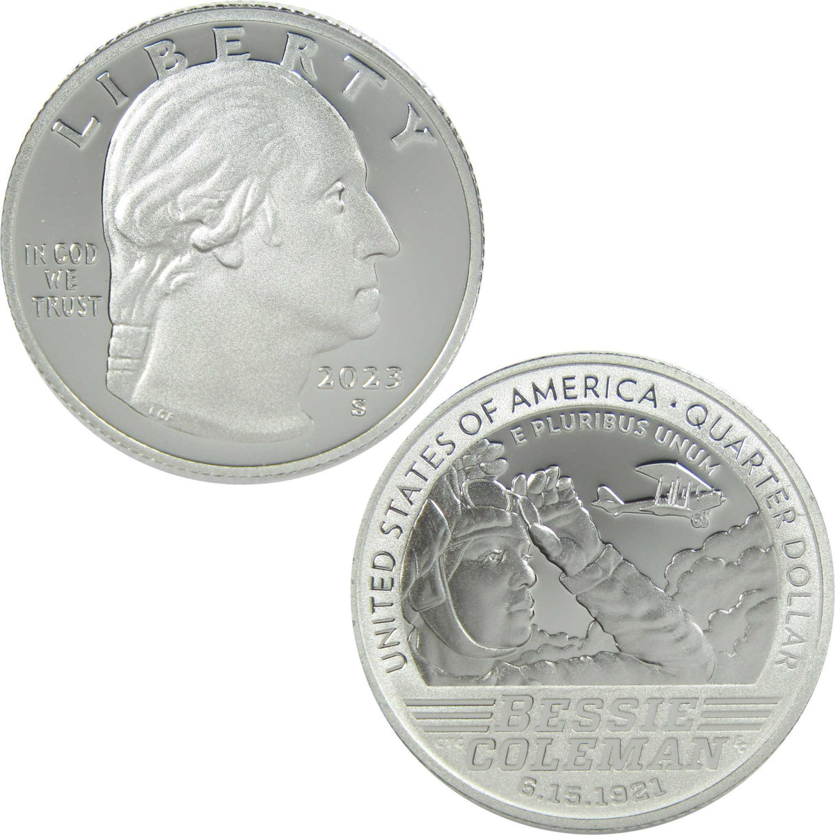 2023 S Bessie Coleman American Women Silver Quarter Proof 25c Coin