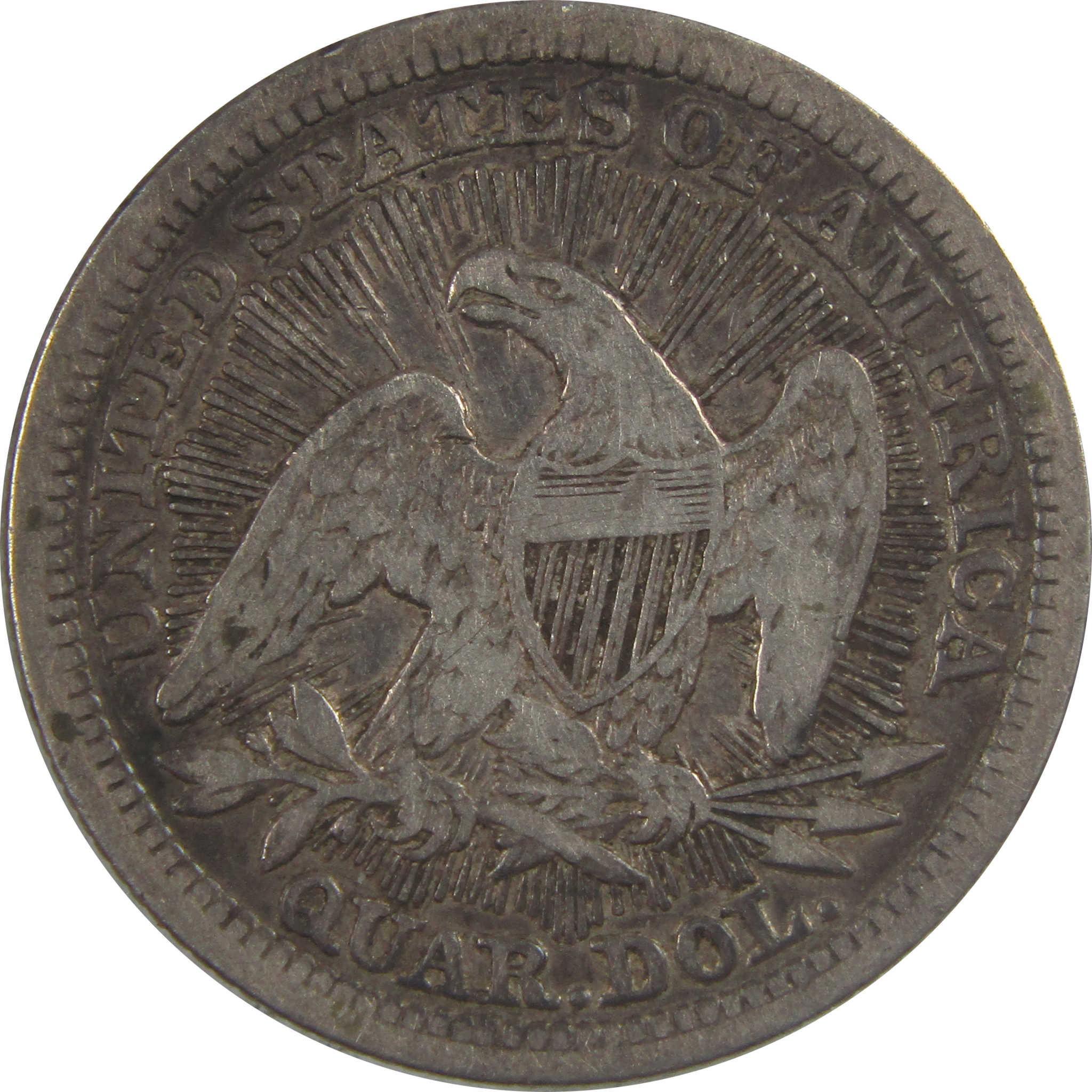 1853 Arrows and Rays Seated Liberty Silver 25c VF Very Fine SKU:I24611