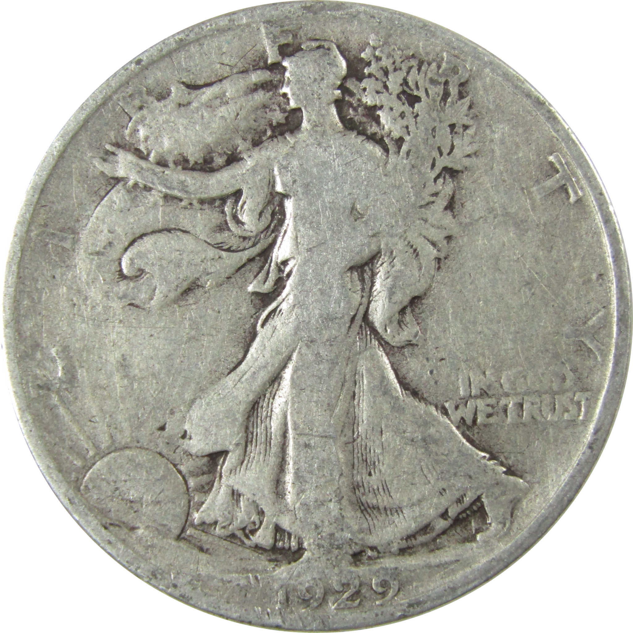 1929 S Liberty Walking Silver Half Dollar VG Very Good SKU:CP508