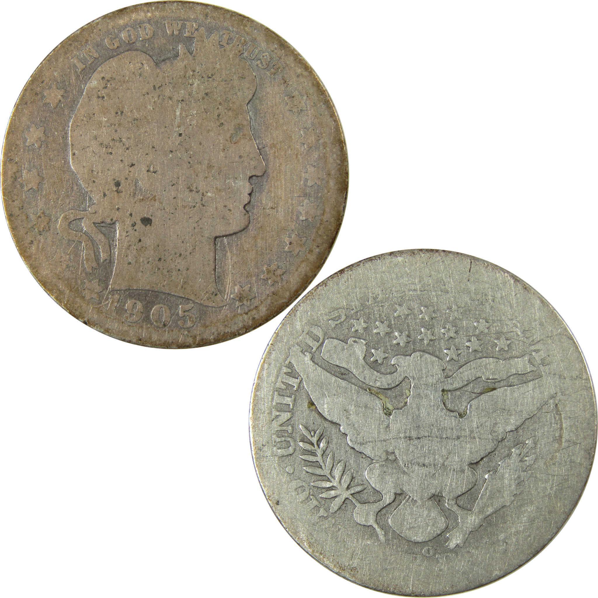 1905 O Barber Silver Quarter AG About Good Details 25c Coin SKU:CP875