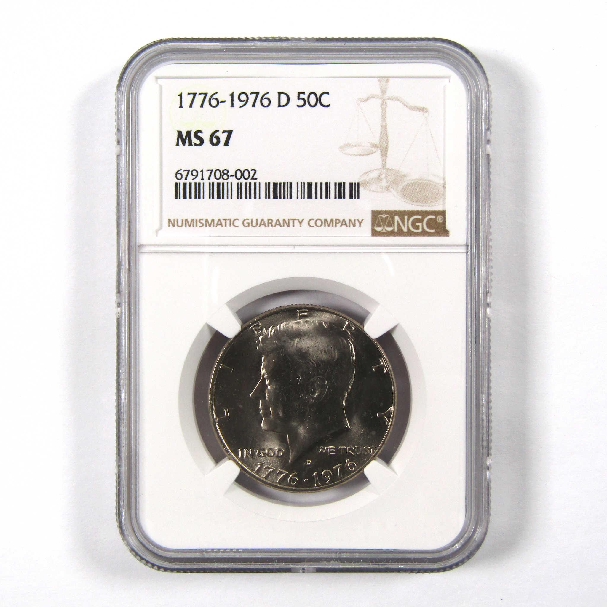 1976 D Kennedy Bicentennial 50c MS 67 NGC Clad Unc SKU:I9799