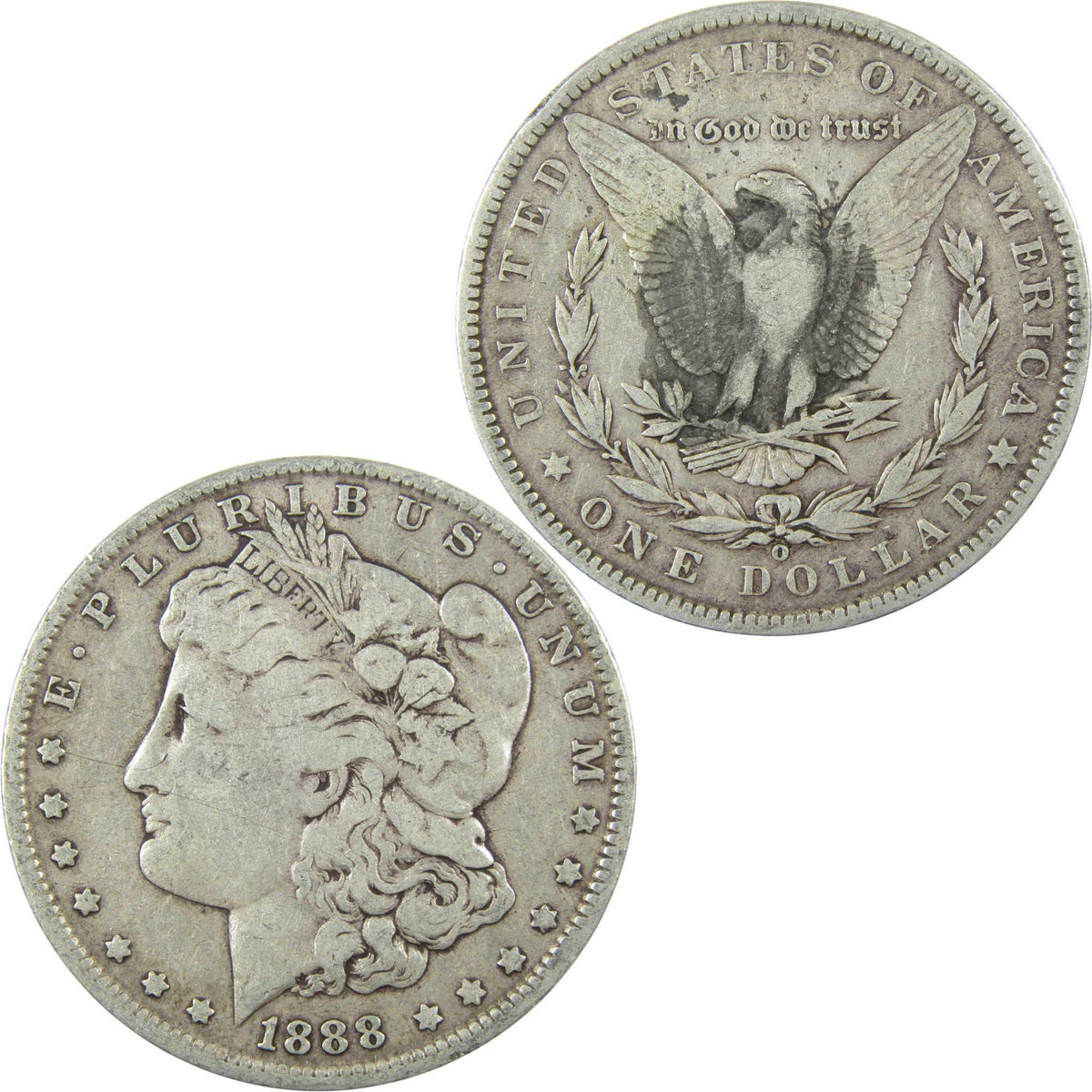 1888 O Hot Lips Morgan Silver Dollar F Fine $1 Coin SKU:I25747 - Morgan coin - Morgan silver dollar - Morgan silver dollar for sale - Profile Coins & Collectibles