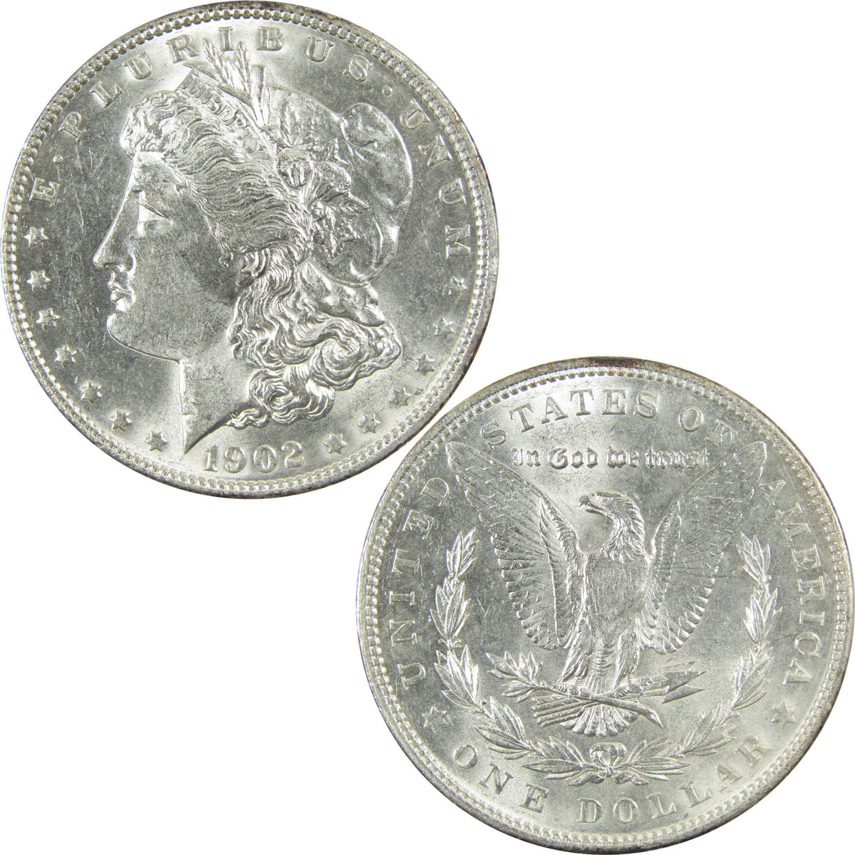 1902 Morgan Silver Dollar AU About Uncirculated $1 Coin SKU:CP1692