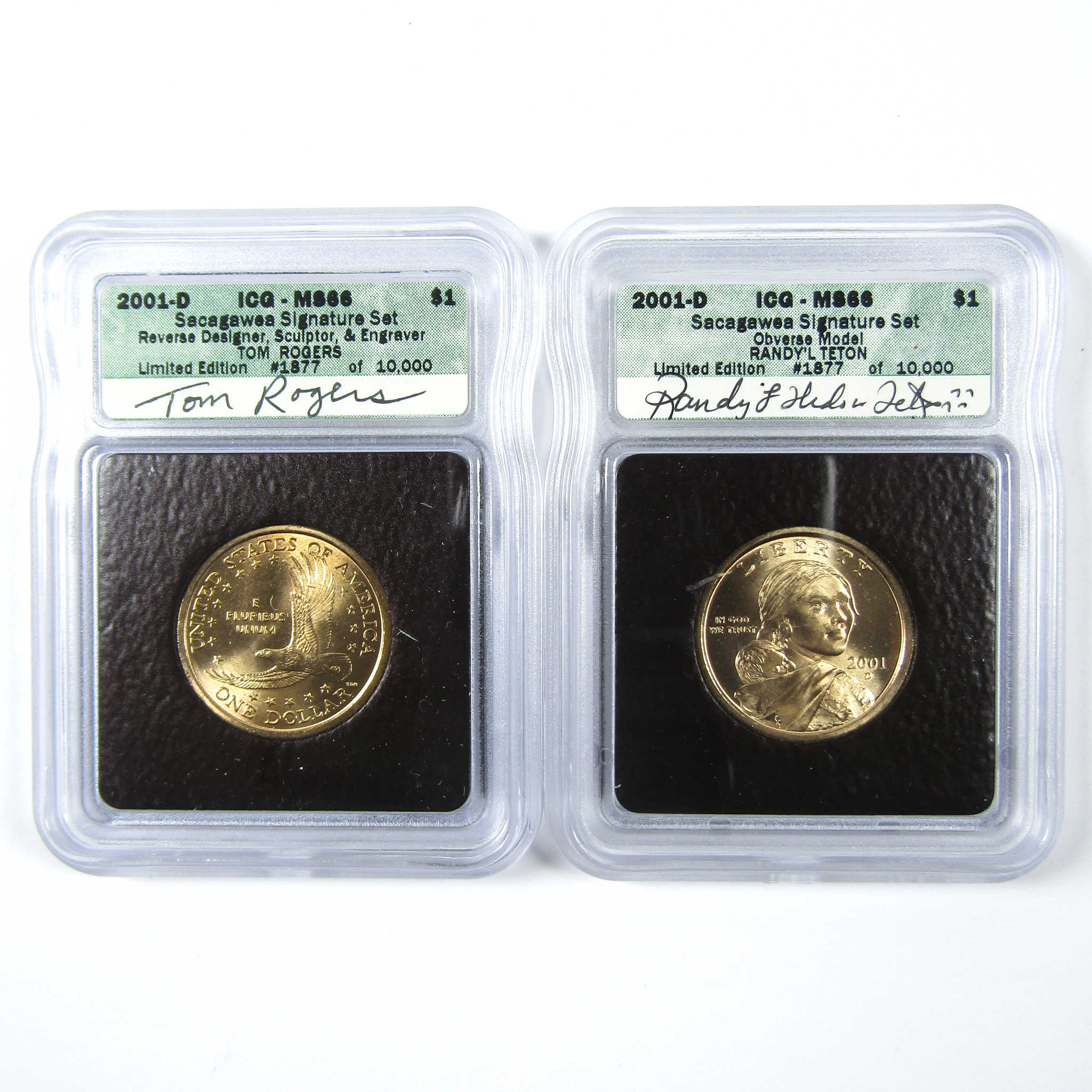 2001 Sacagawea Signature 6 Piece Dollar Set ICG SKU:CPC6611