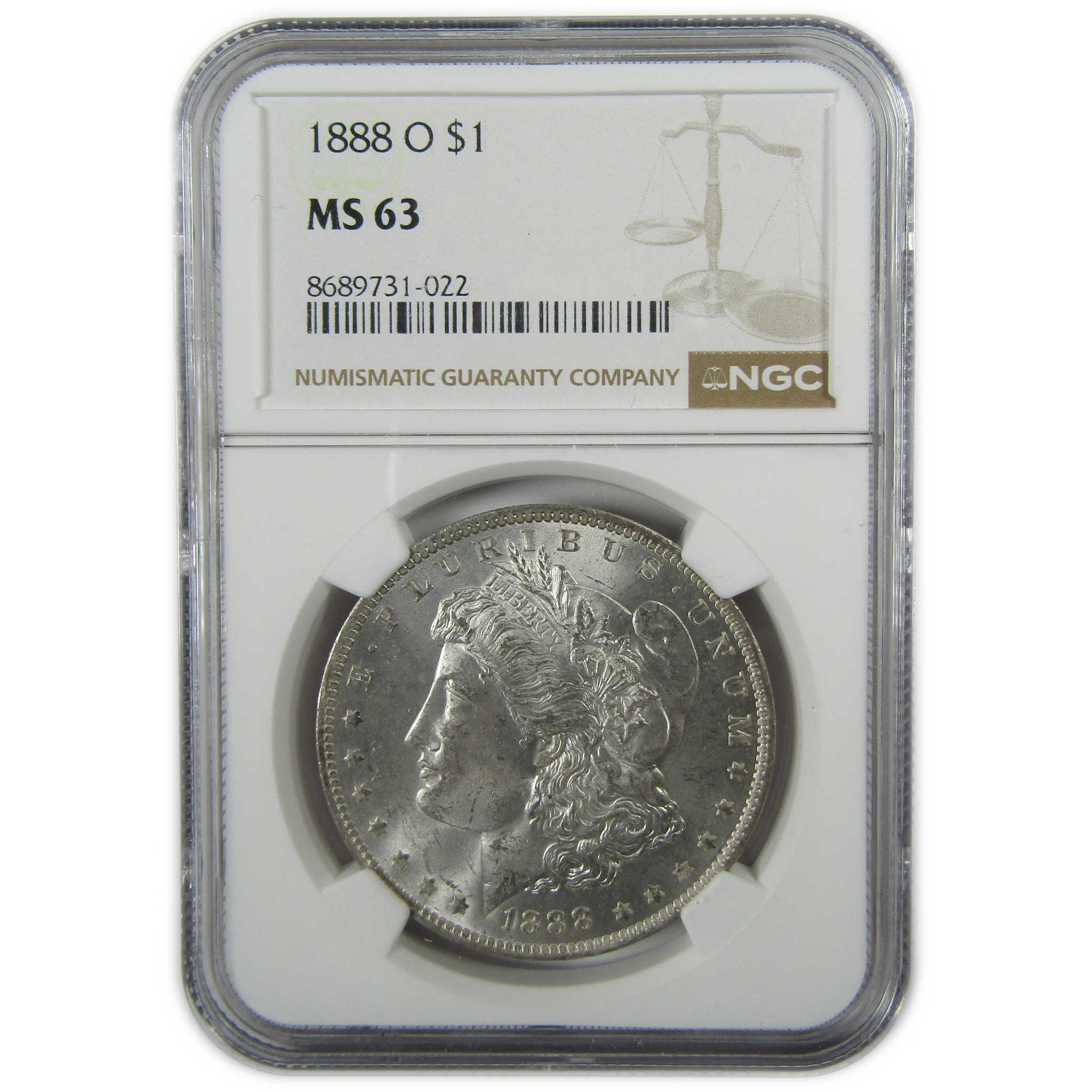 1888 O Morgan Silver Dollar MS 63 NGC Uncirculated $1 Coin SKU:CP439 - Morgan coin - Morgan silver dollar - Morgan silver dollar for sale - Profile Coins & Collectibles