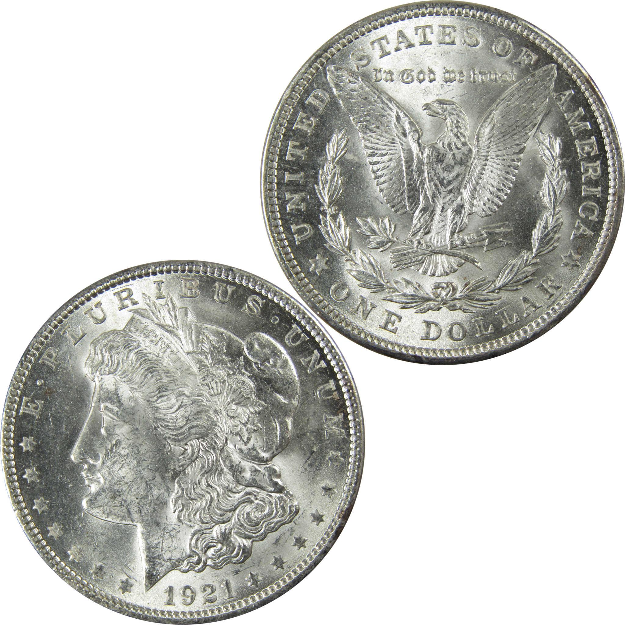 1921 Morgan Silver Dollar Uncirculated Mint State $1 Coin SKU:I26611 - Morgan coin - Morgan silver dollar - Morgan silver dollar for sale - Profile Coins & Collectibles
