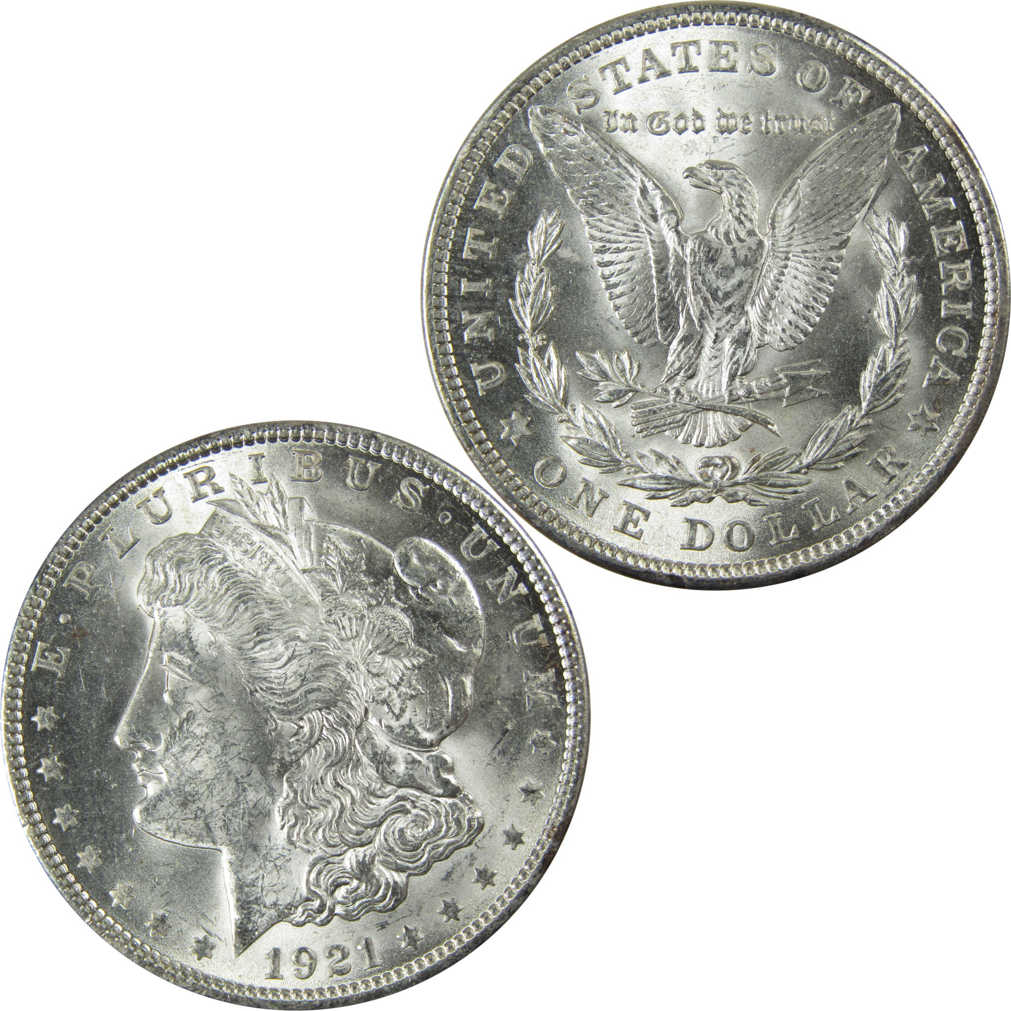 1921 Morgan Silver Dollar Uncirculated Mint State $1 Coin SKU:I26611