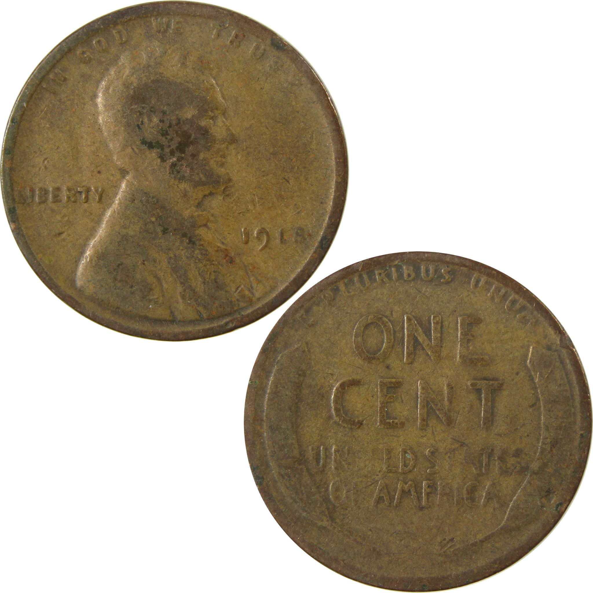 1918 Lincoln Wheat Cent G Good Penny 1c Coin SKU:I26827