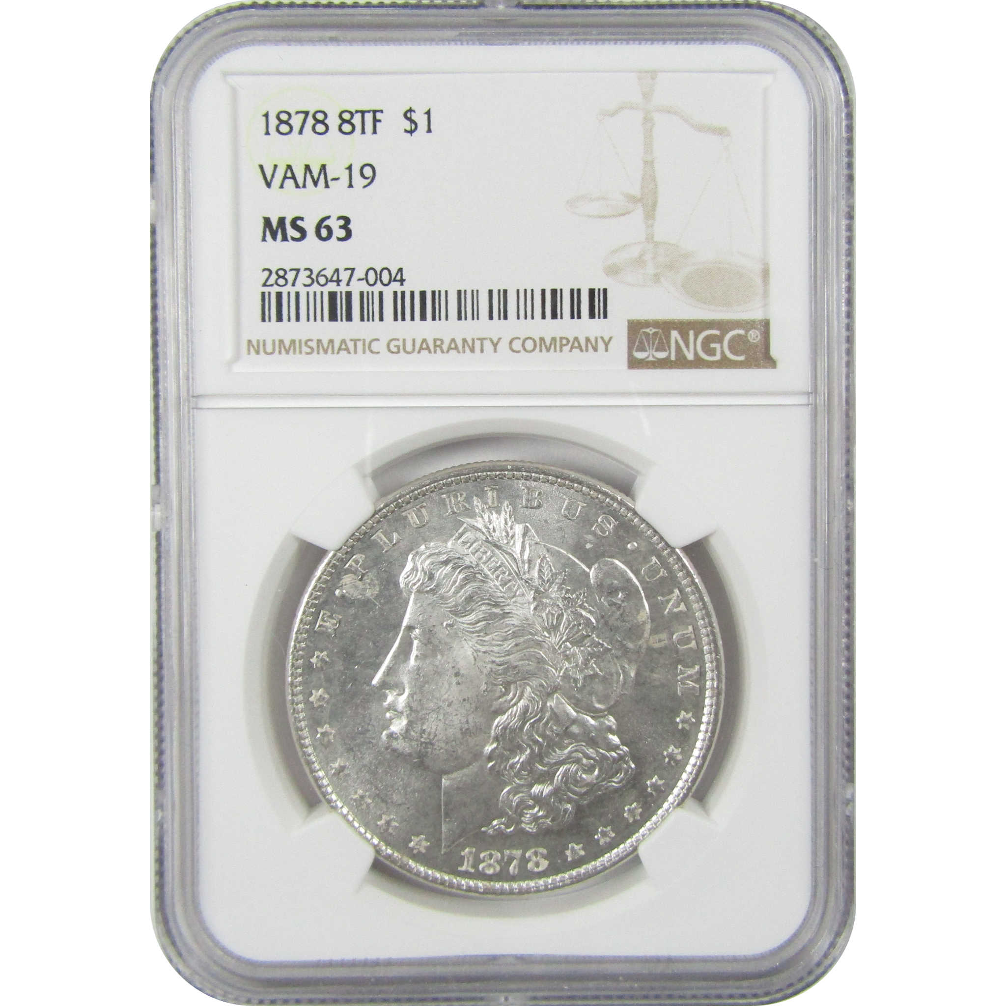 1878 8TF VAM-19 Morgan Silver Dollar MS 63 NGC Uncirculated SKU:I25084 - Morgan coin - Morgan silver dollar - Morgan silver dollar for sale - Profile Coins & Collectibles