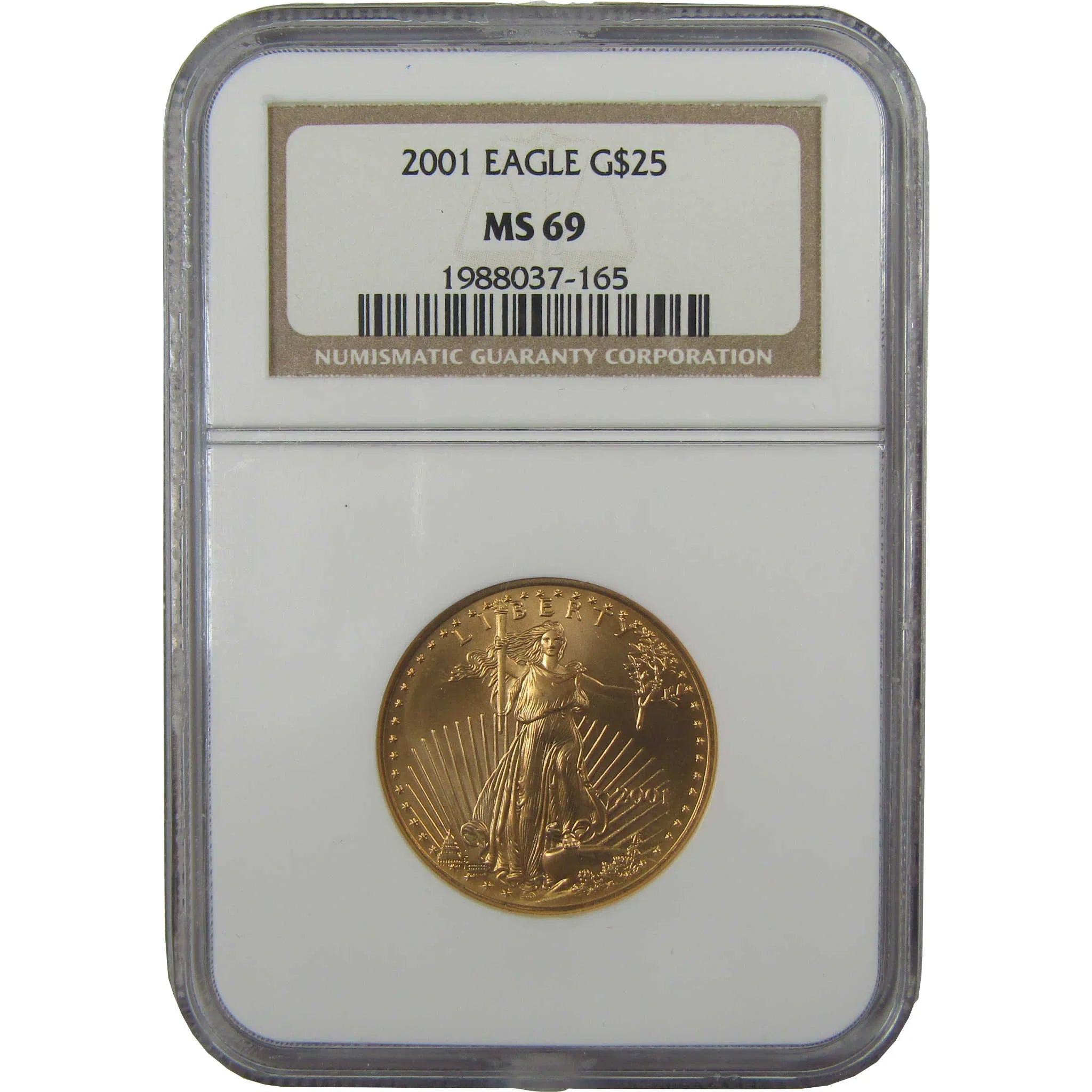2001 American Eagle MS 69 NGC 1/2 oz .9167 Gold Bullion SKU:CPC0834