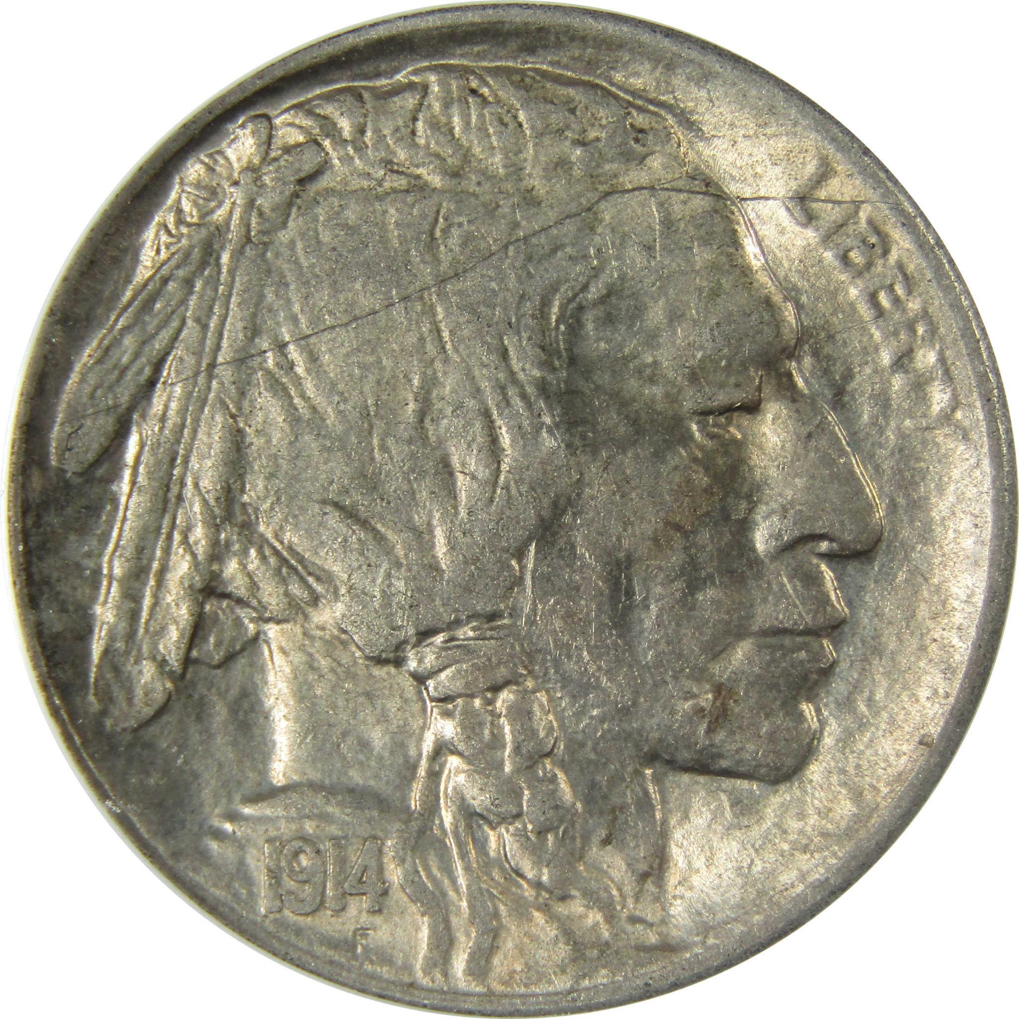 1914 D Indian Head Buffalo Nickel AU 55 Details ANACS SKU:CP561