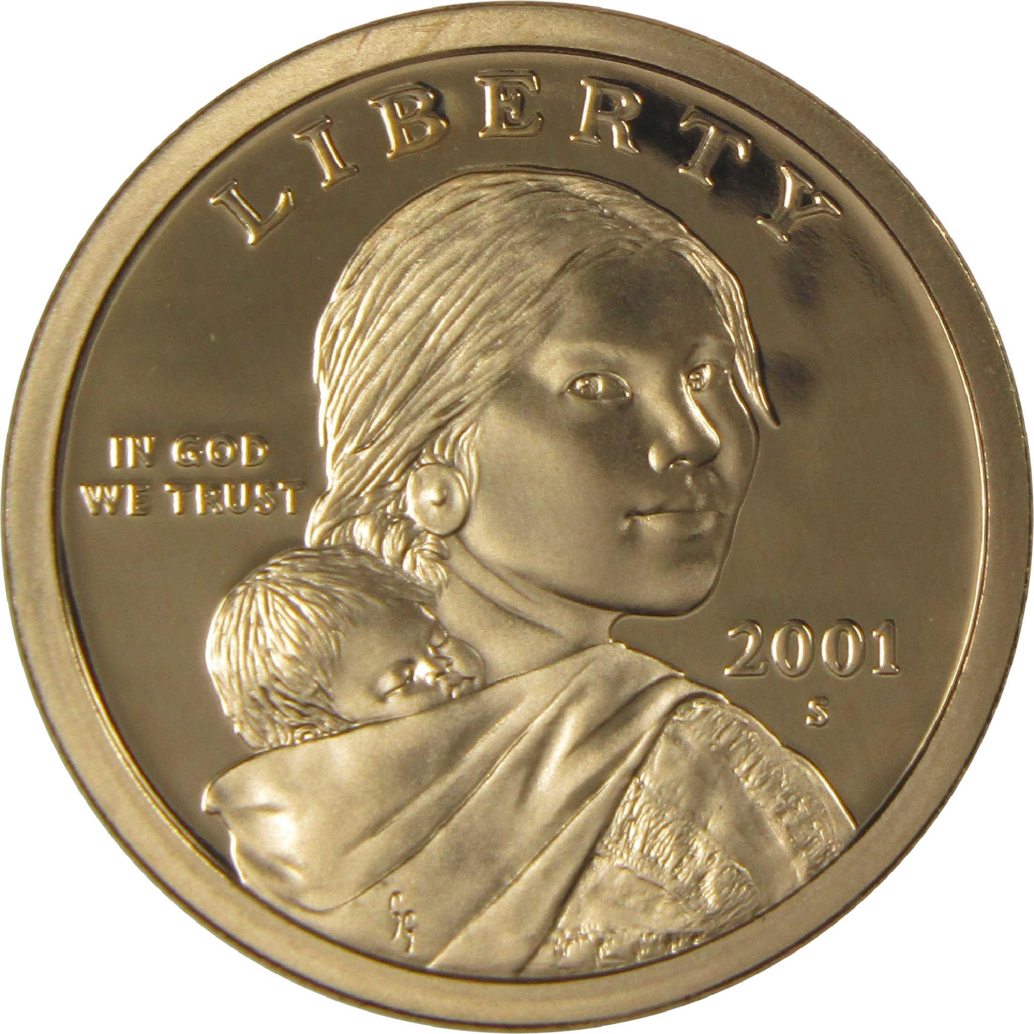 2001 S Sacagawea Native American Dollar Choice Proof $1 Coin