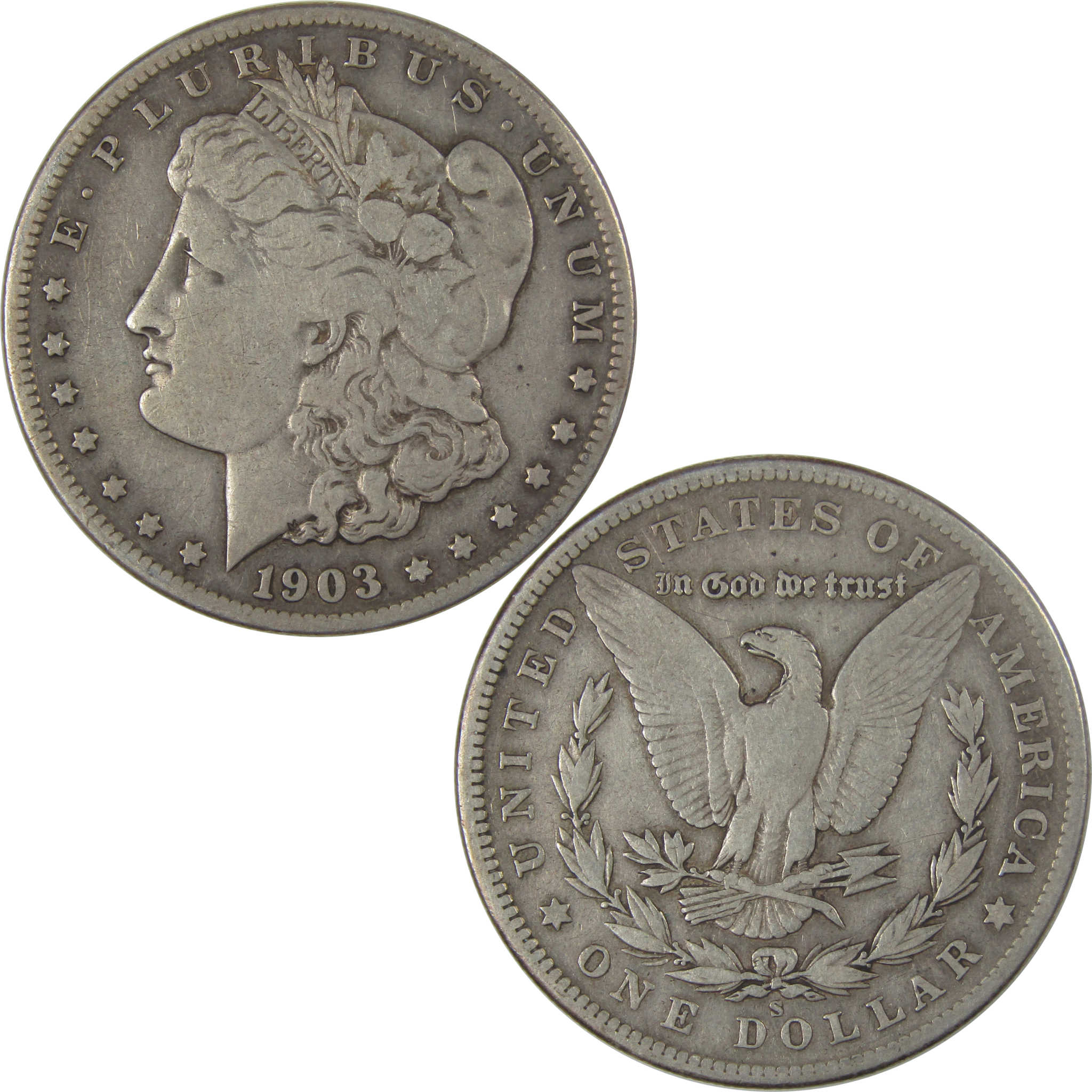 1903 S Morgan Dollar F Fine Silver $1 Coin SKU:I22819 - Morgan coin - Morgan silver dollar - Morgan silver dollar for sale - Profile Coins & Collectibles