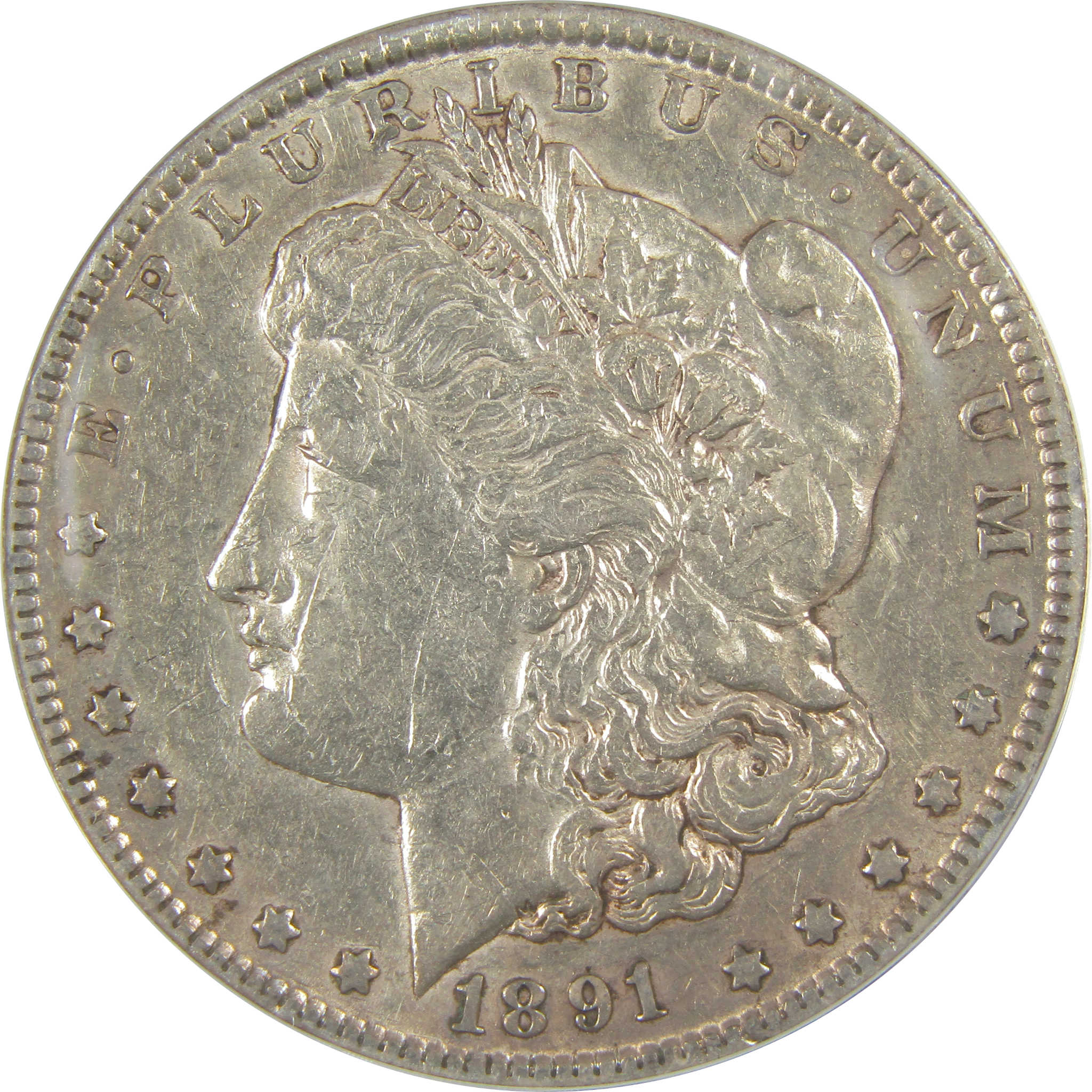 1891 CC Morgan Dollar AU 50 Details ANACS Silver $1 Coin SKU:I21342 - Morgan coin - Morgan silver dollar - Morgan silver dollar for sale - Profile Coins & Collectibles