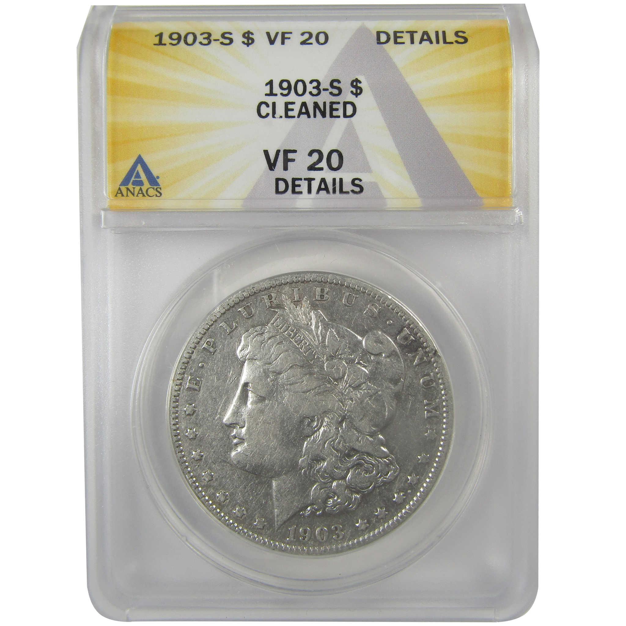 1903 S Morgan Dollar VF 20 Details ANACS Silver $1 Coin SKU:I21721 - Morgan coin - Morgan silver dollar - Morgan silver dollar for sale - Profile Coins & Collectibles