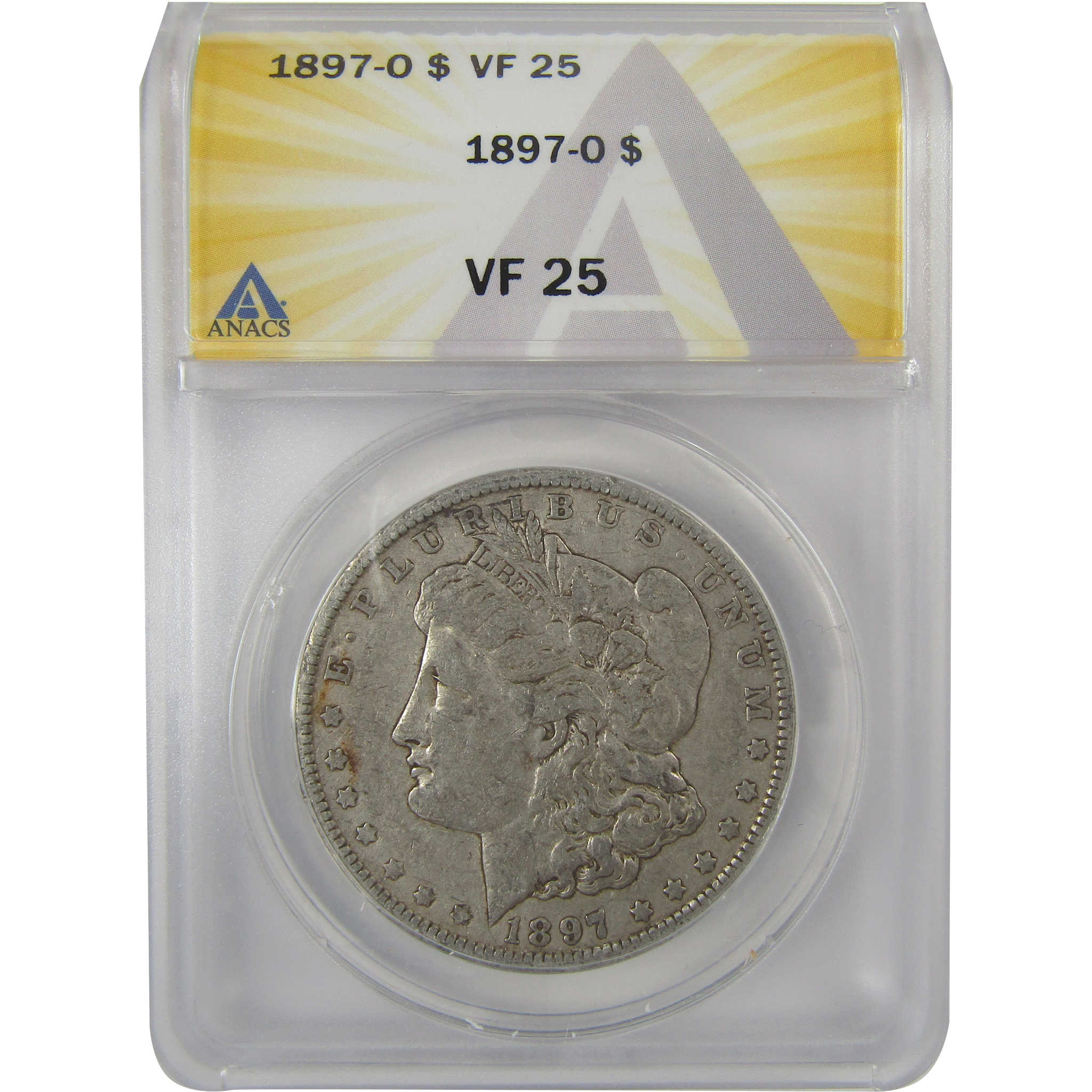1897 O Morgan Dollar VF 25 ANACS Silver $1 Coin SKU:I20877 - Morgan coin - Morgan silver dollar - Morgan silver dollar for sale - Profile Coins & Collectibles
