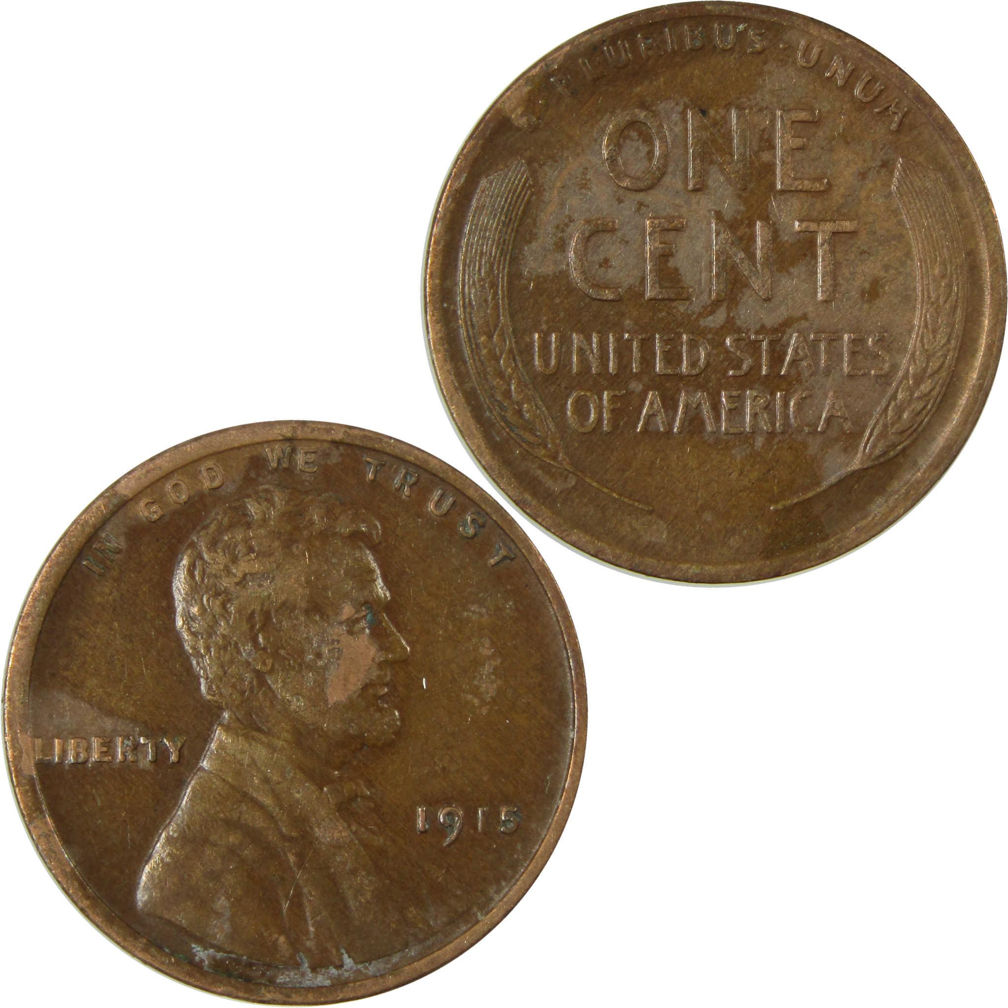 1915 Lincoln Wheat Cent XF EF Extremely Fine Details Penny SKU:I27655