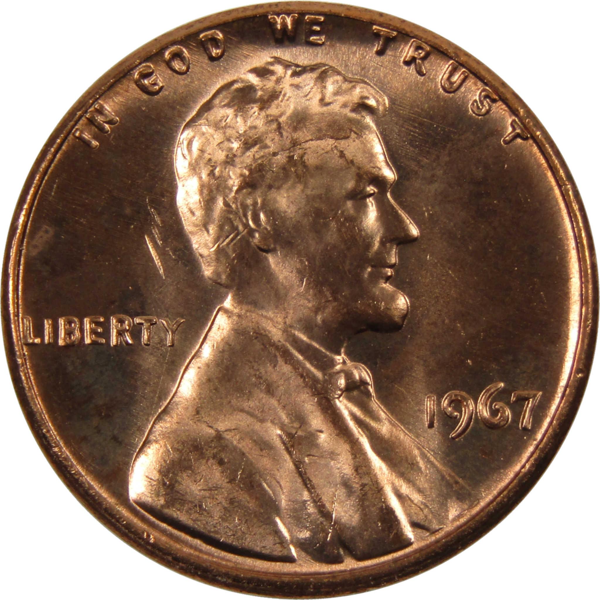 1967 Lincoln Memorial Cent BU Uncirculated Penny 1c Coin
