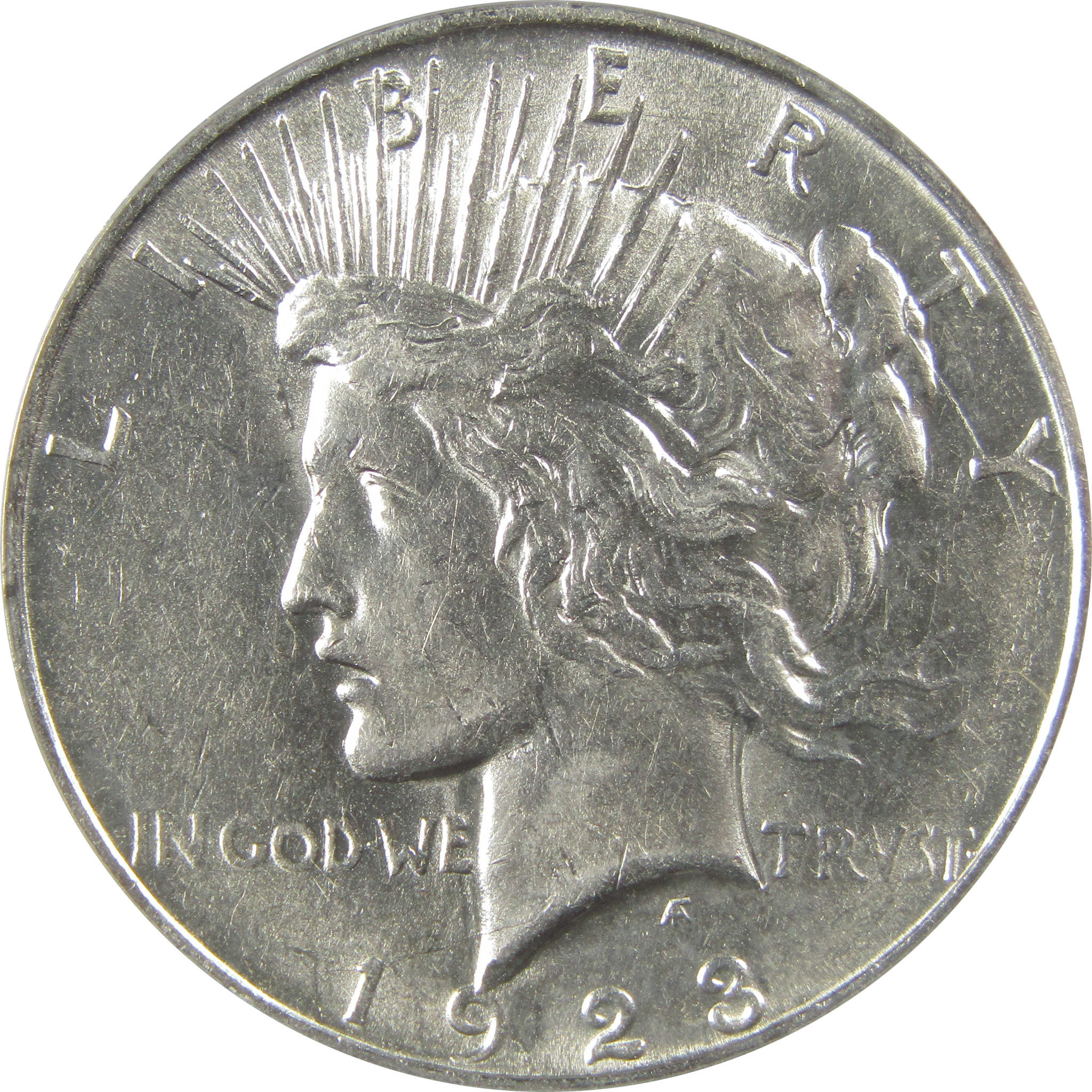 1923 D Peace Dollar AU 50 ANACS Silver $1 Coin SKU:I22152