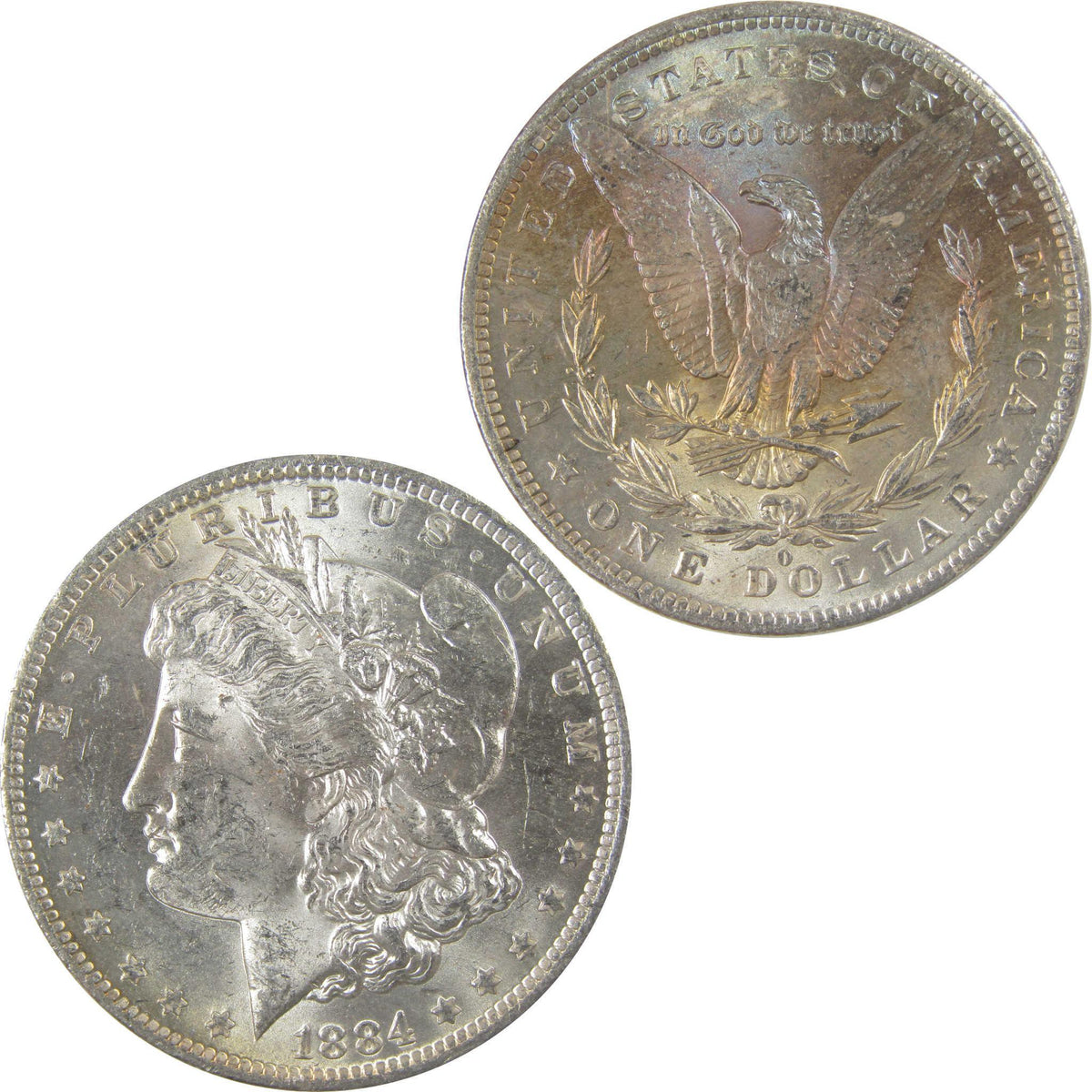 1884 O Morgan Silver Dollar BU Choice Uncirculated Toned SKU:I24191