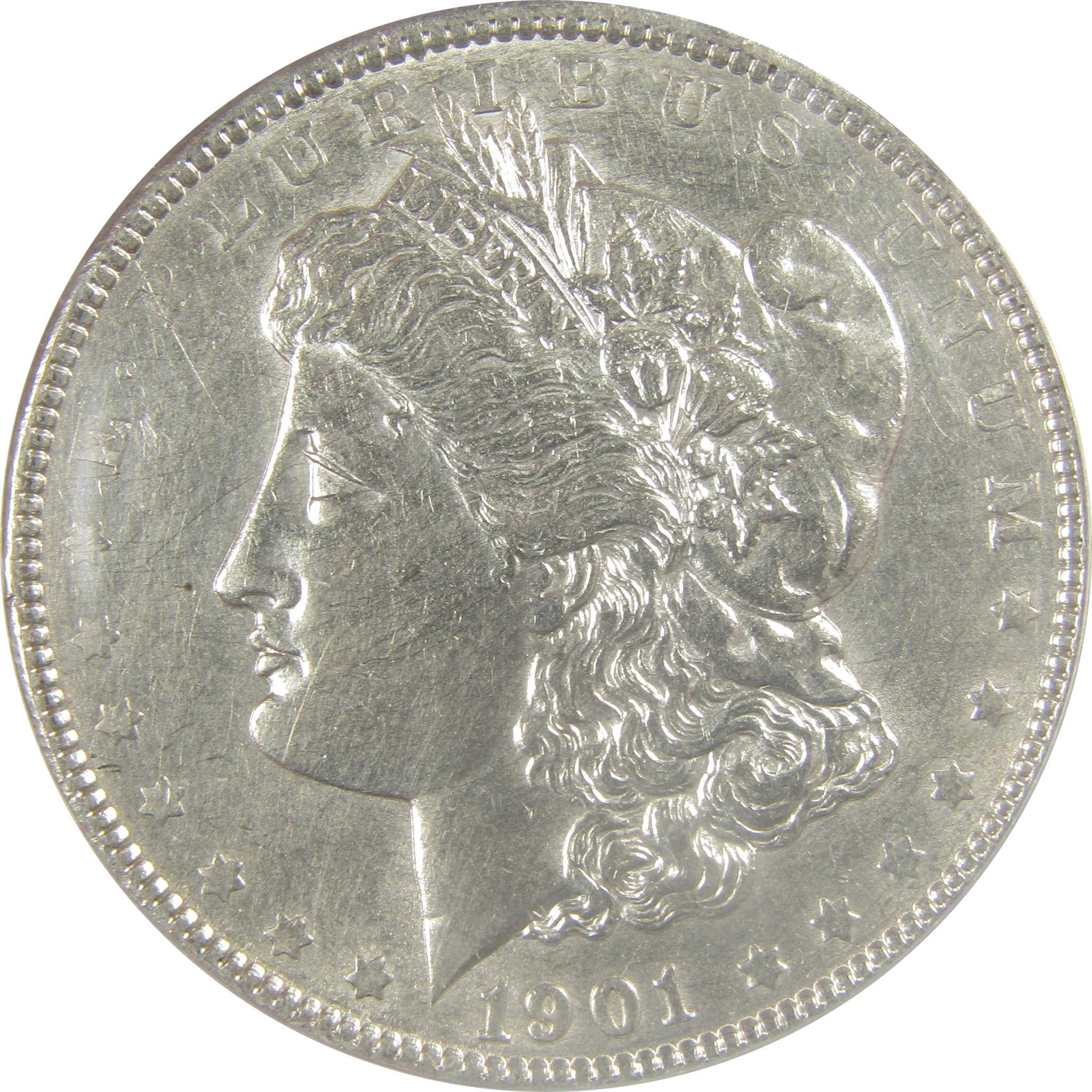 1901 Morgan Dollar AU 53 Details ANACS Silver $1 Coin SKU:I21289 - Morgan coin - Morgan silver dollar - Morgan silver dollar for sale - Profile Coins & Collectibles
