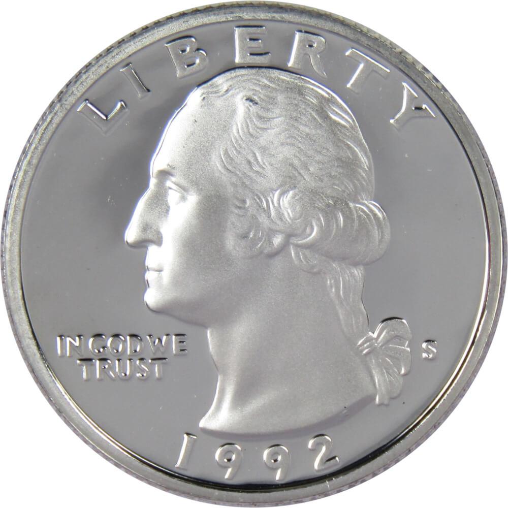 1992 S Washington Silver Quarter Proof 25c Coin Collectible