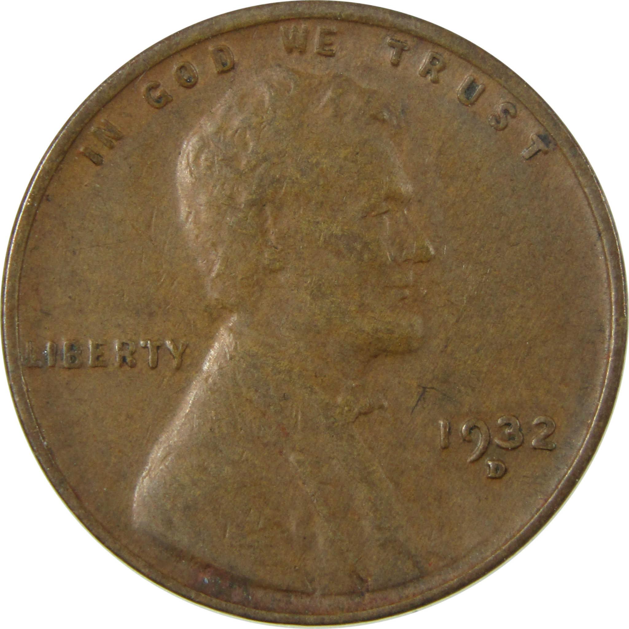 1932 D Lincoln Wheat Cent XF EF Extremely Fine Penny SKU:I26719