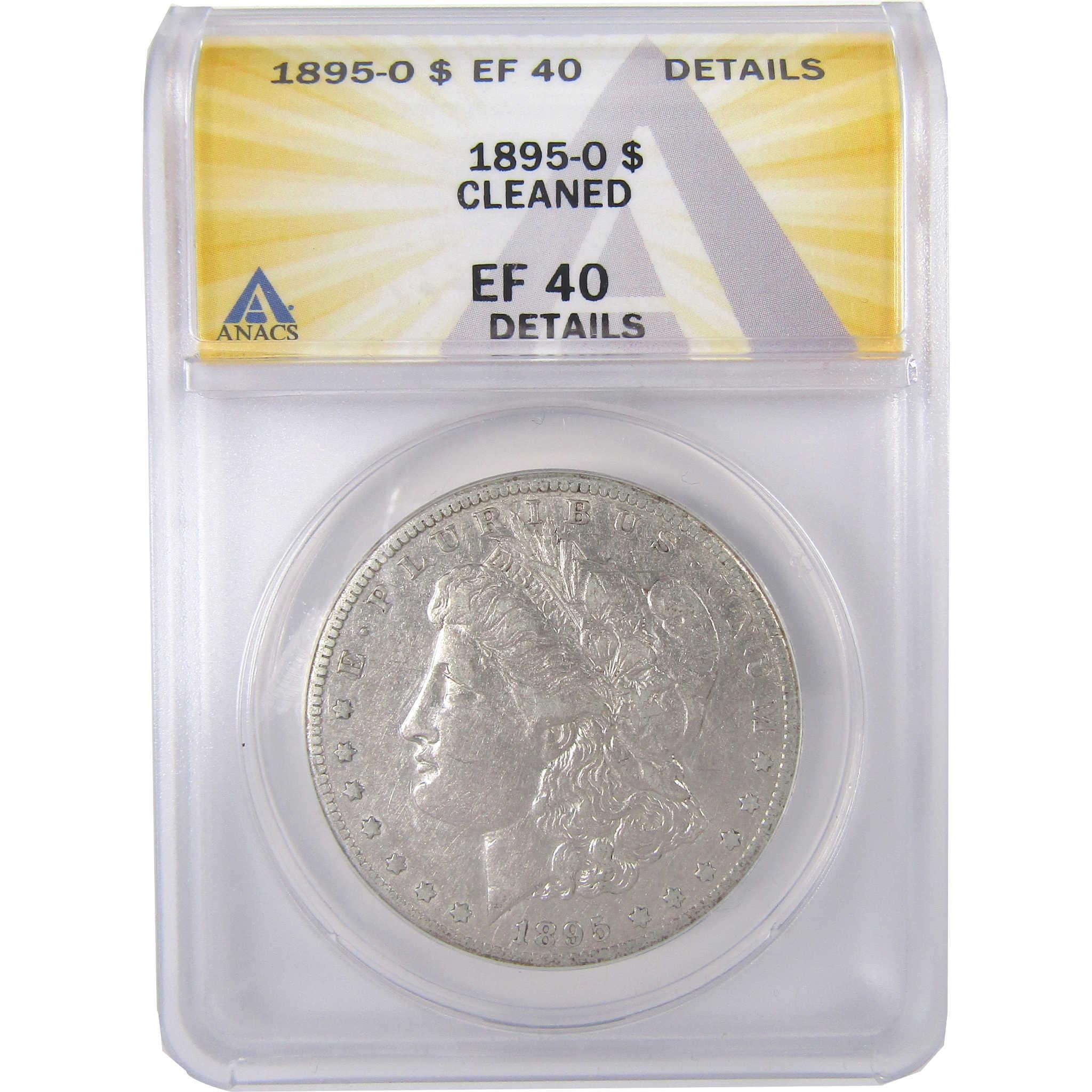 1895 O Morgan Dollar EF 40 Details ANACS Silver $1 Coin SKU:I17648 - Morgan coin - Morgan silver dollar - Morgan silver dollar for sale - Profile Coins & Collectibles
