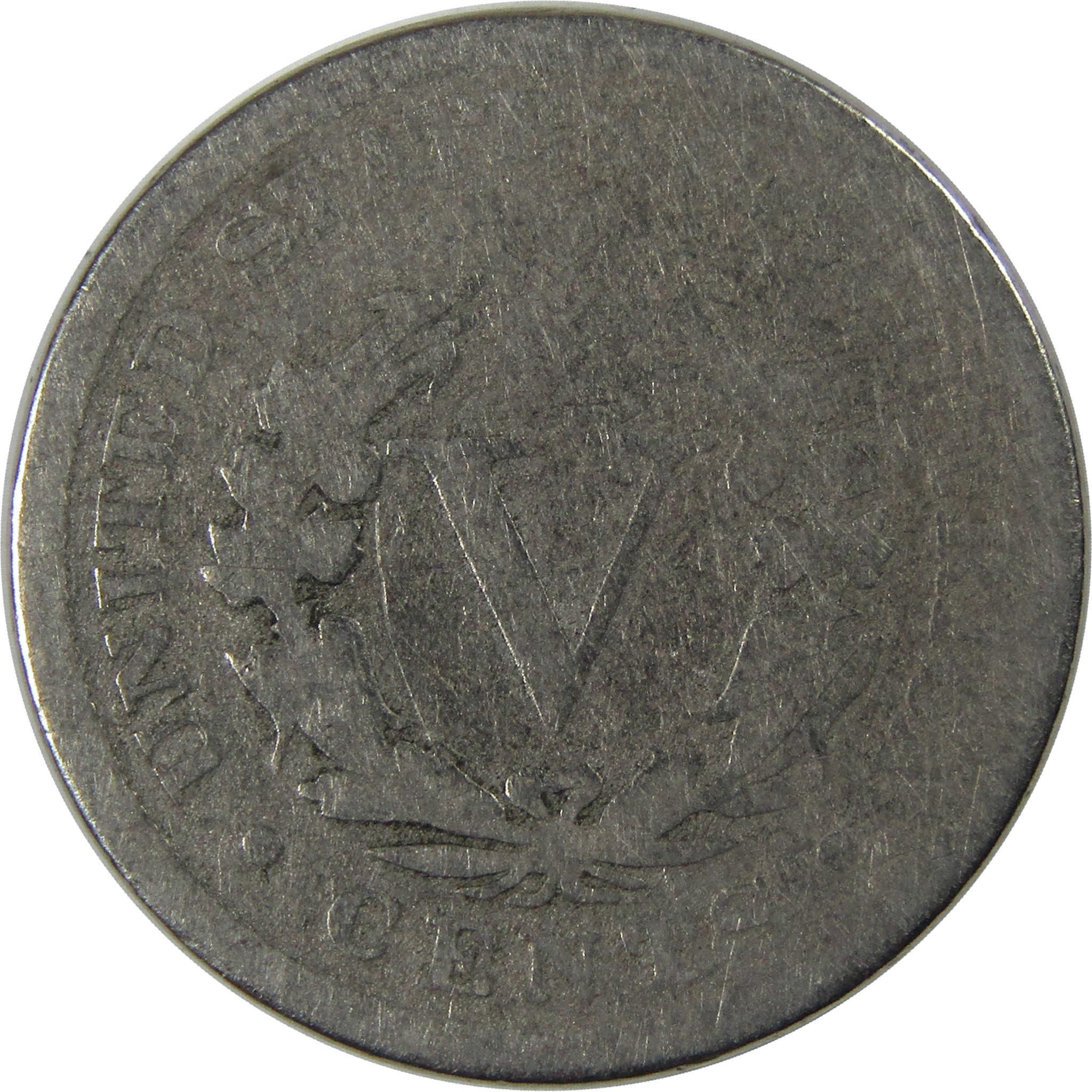 1886 Liberty Head V Nickel AG About Good 5c Coin SKU:I23468
